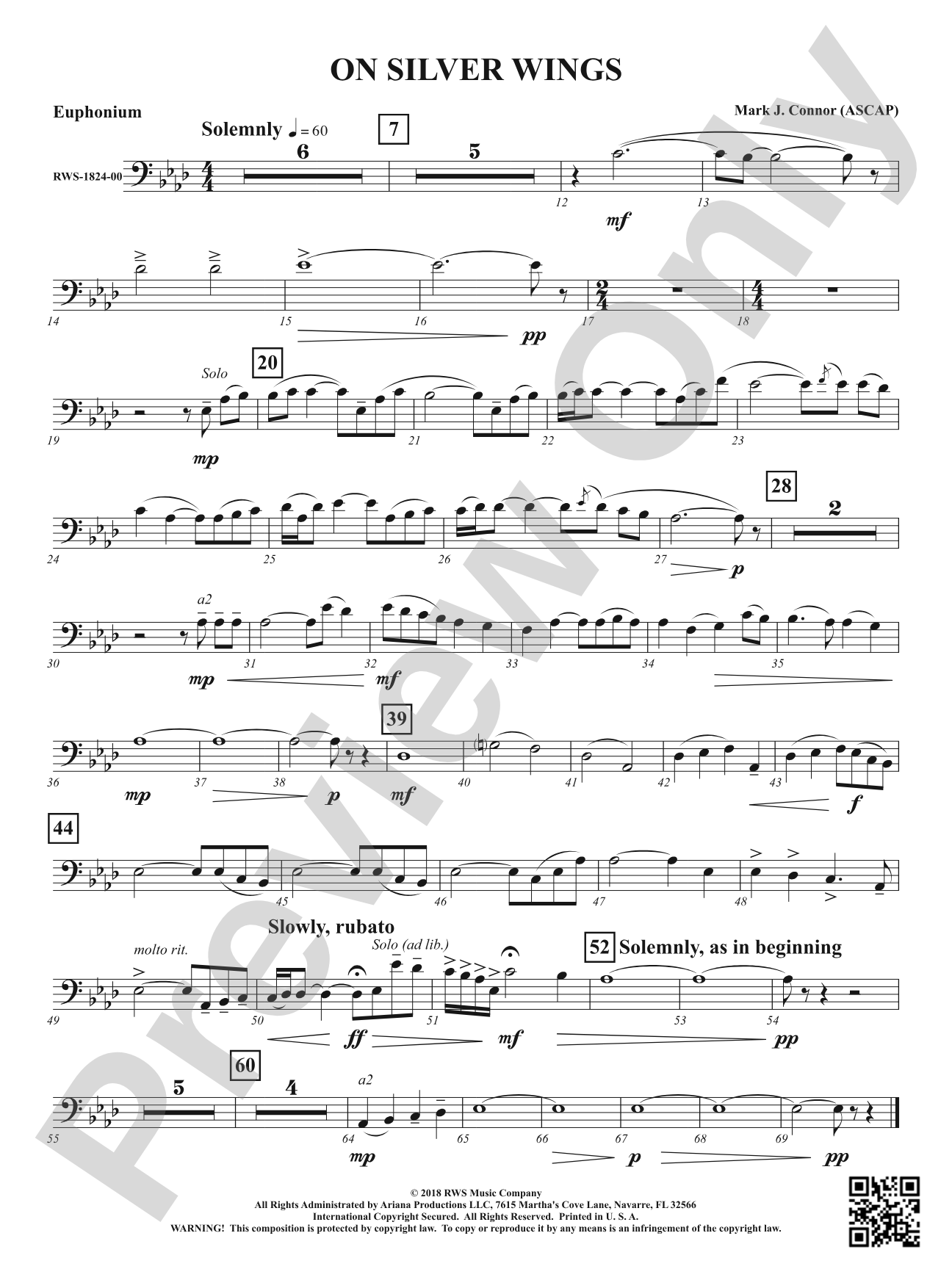 On Silver Wings: Baritone B.C.