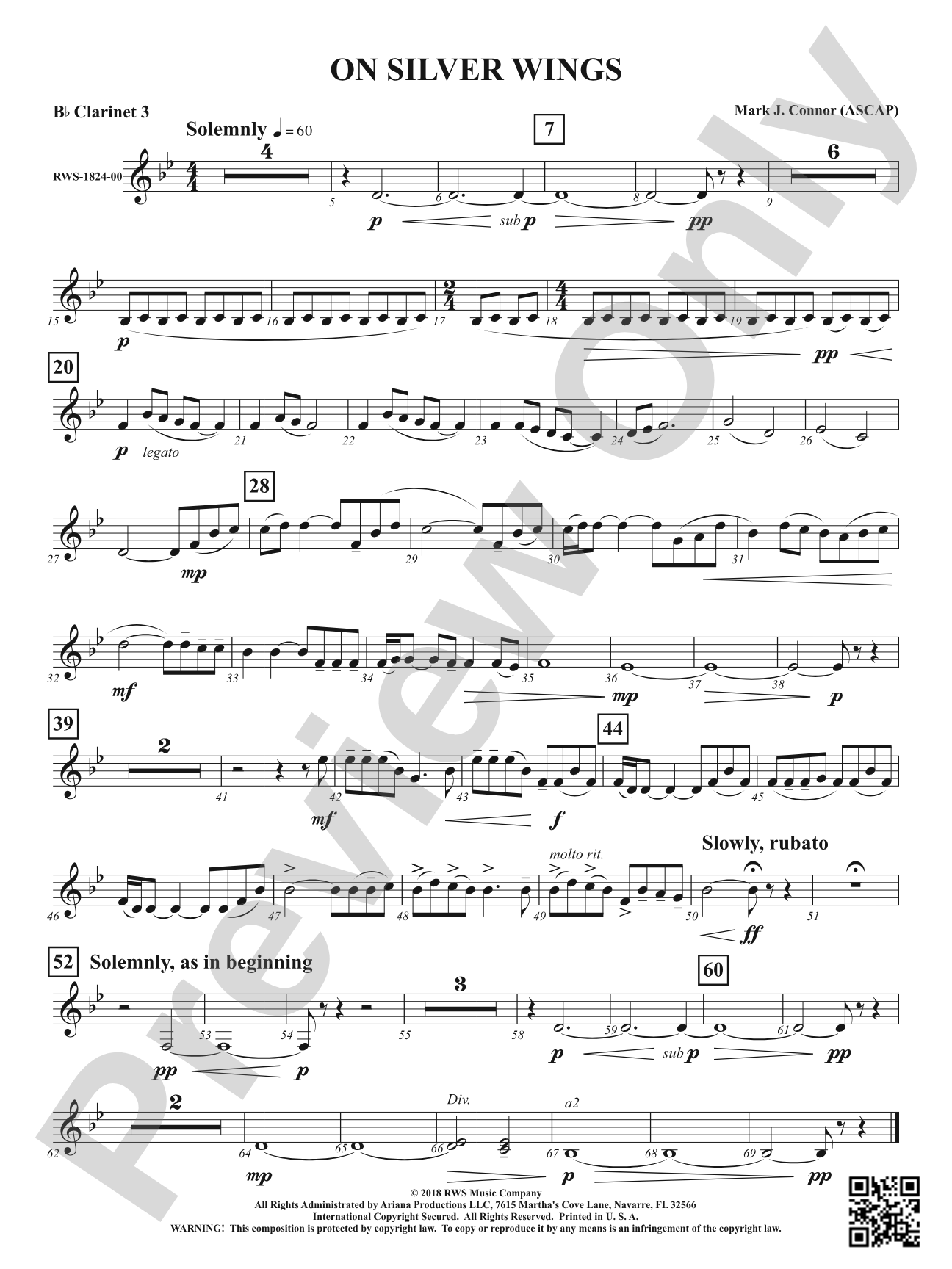 On Silver Wings: 3rd B-flat Clarinet