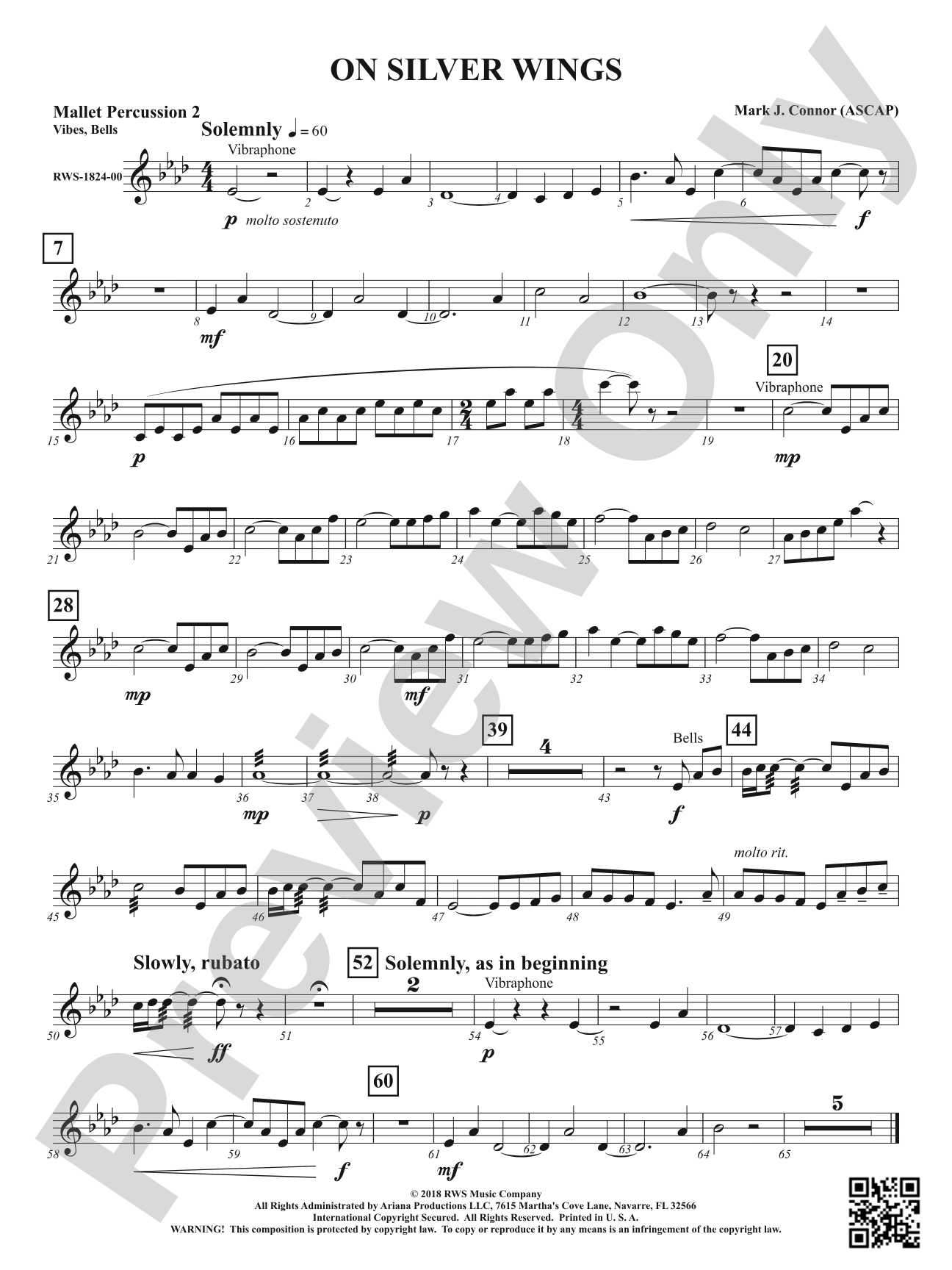 On Silver Wings: 2nd Mallet Percussion