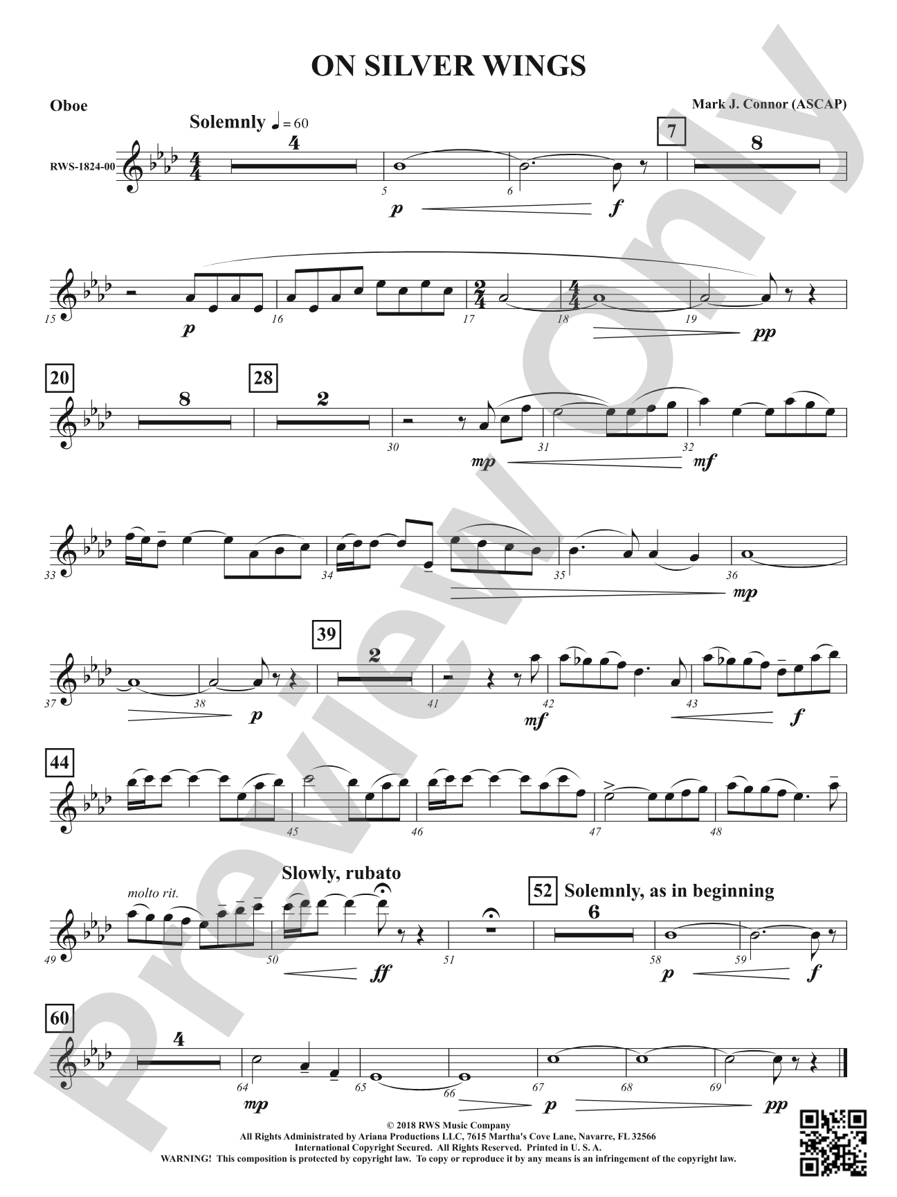 On Silver Wings: Oboe