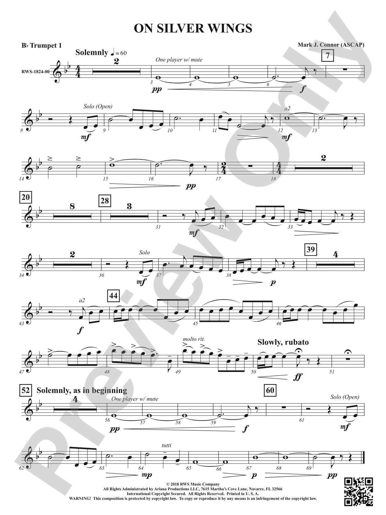 On Silver Wings: 1st B-flat Trumpet