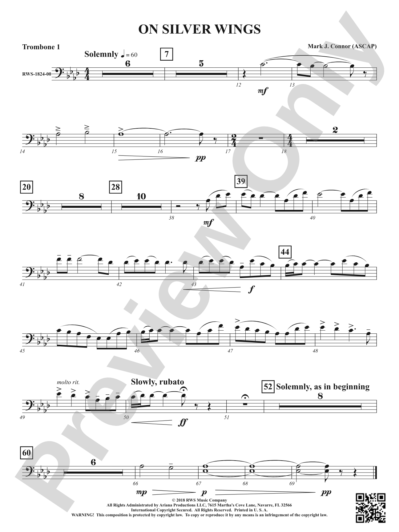 On Silver Wings: 1st Trombone