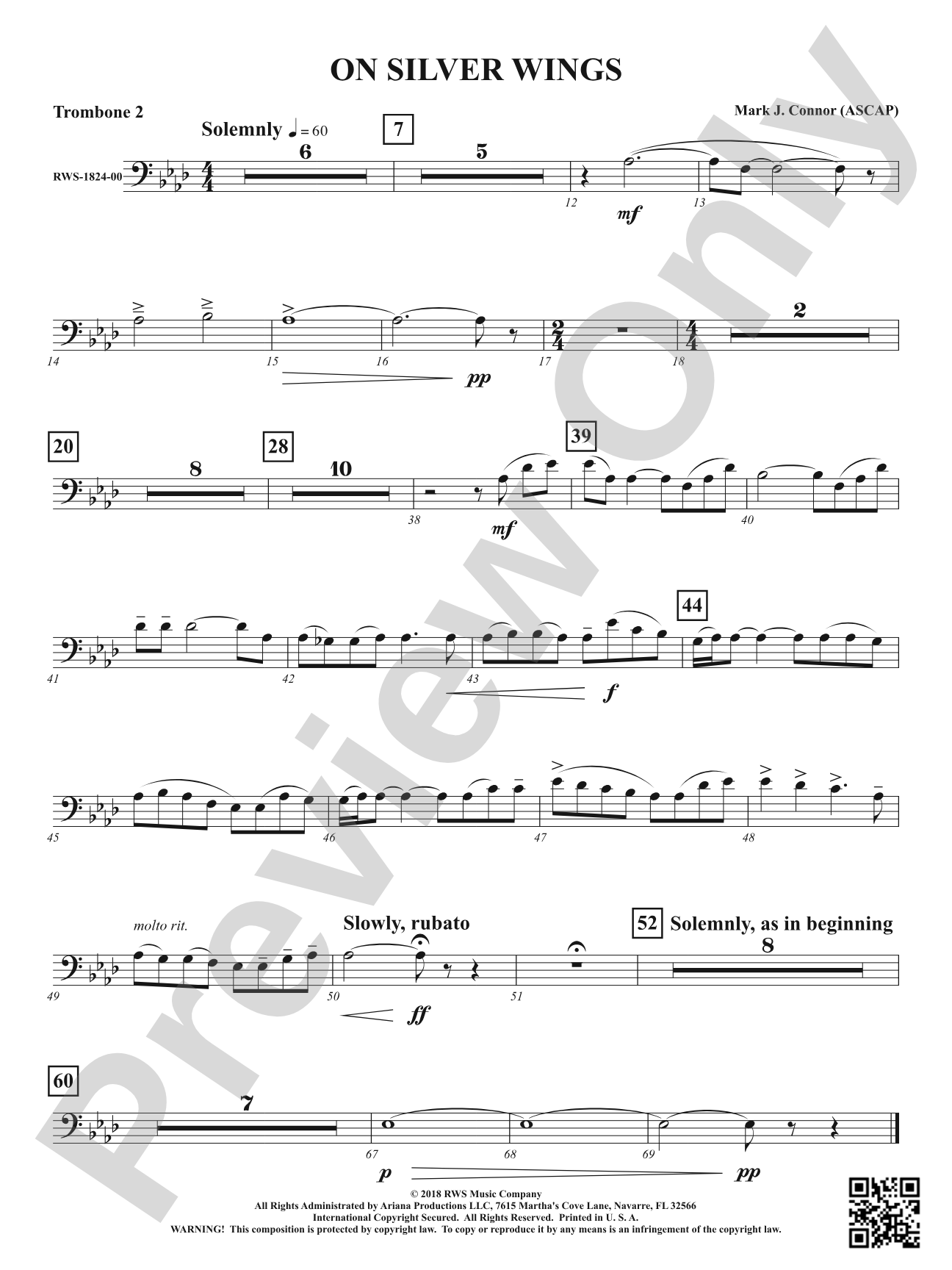 On Silver Wings: 2nd Trombone