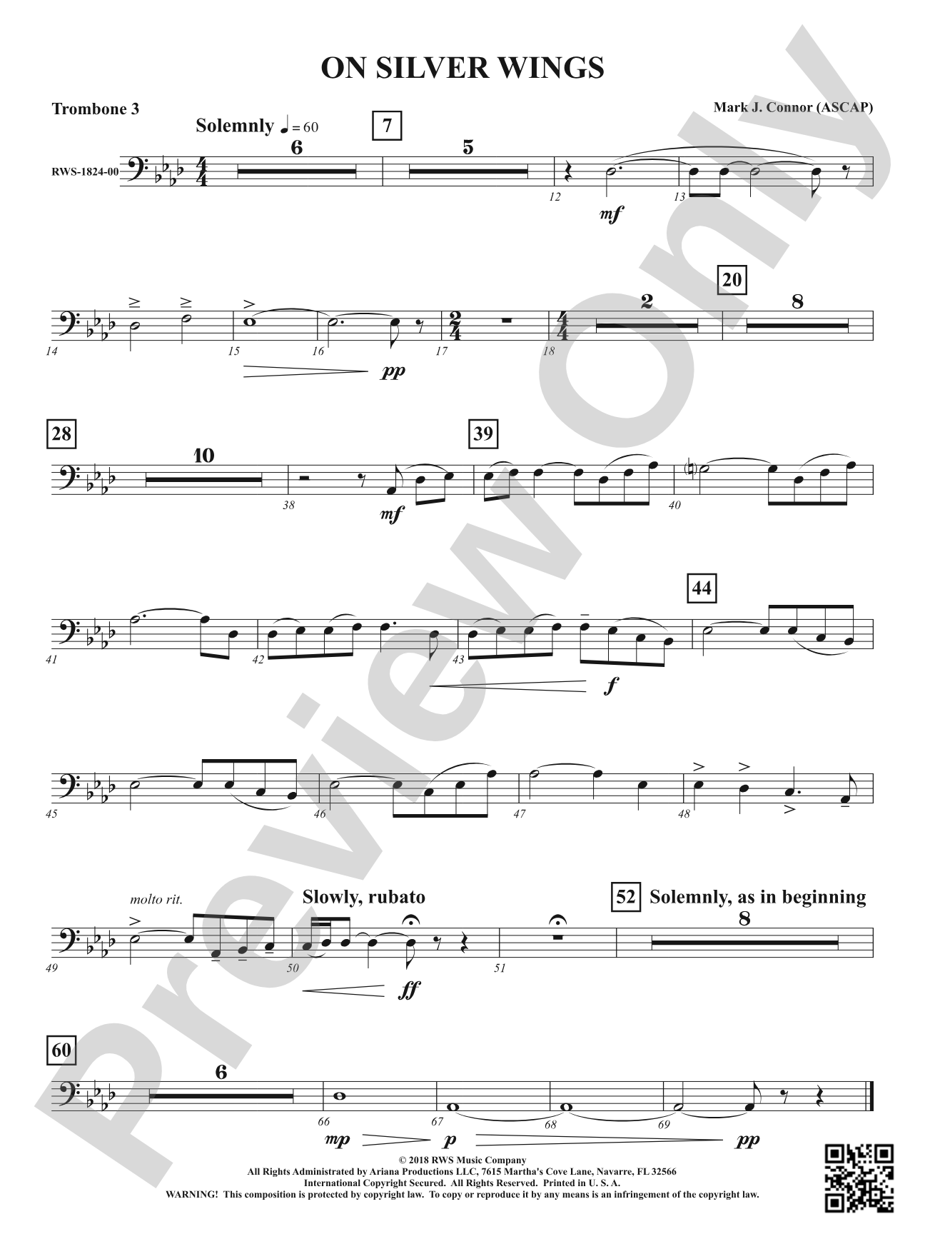 On Silver Wings: 3rd Trombone