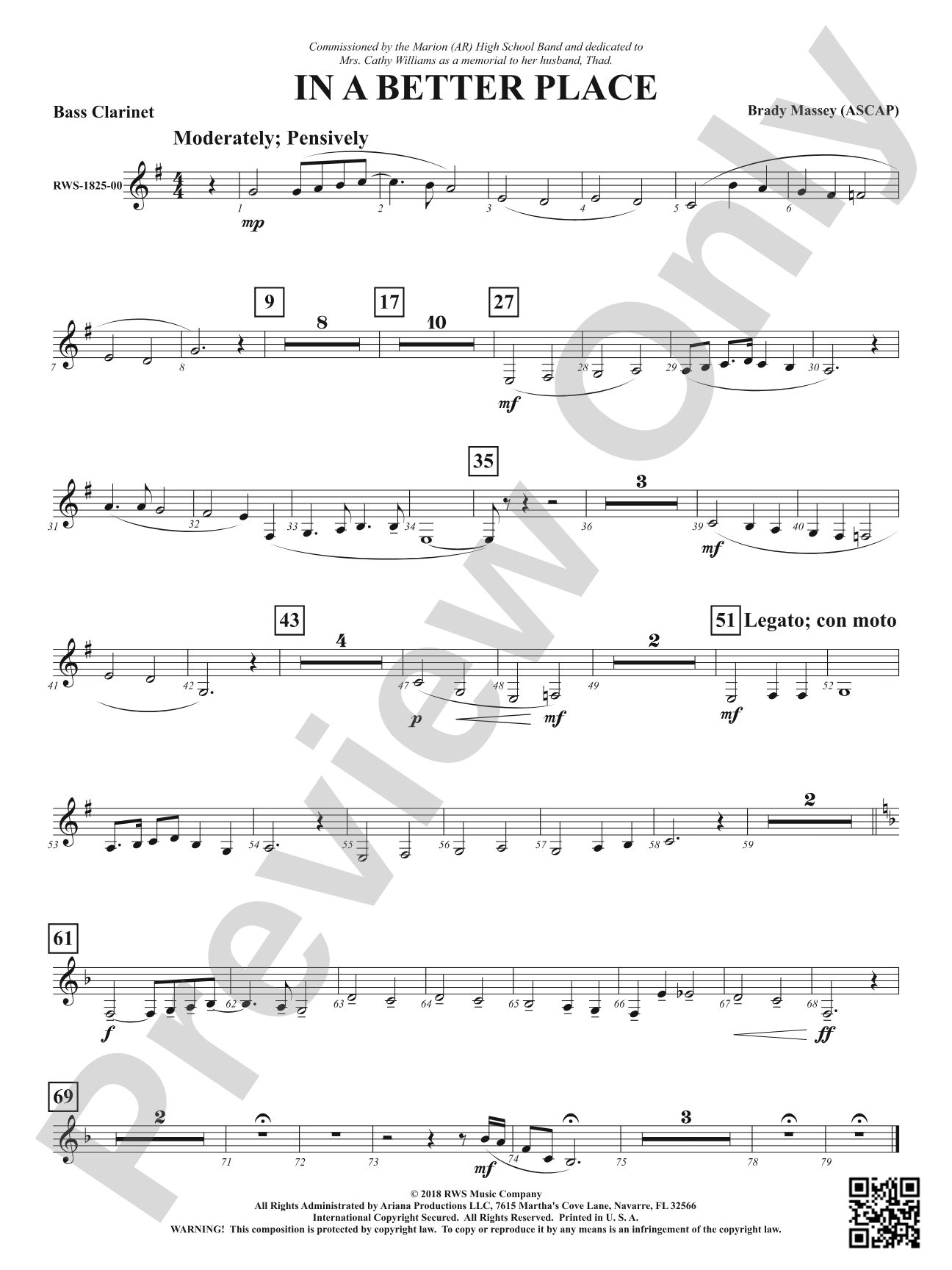 In A Better Place: B-flat Bass Clarinet