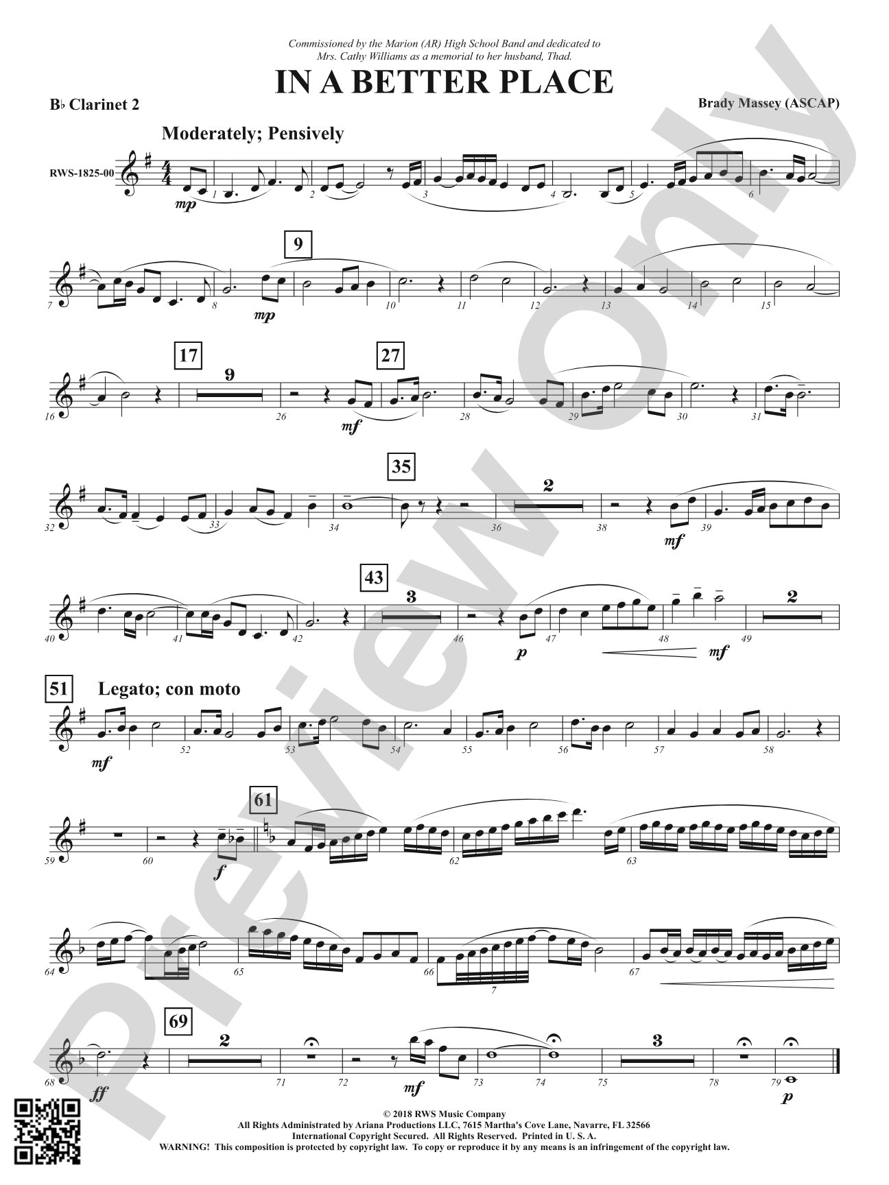 In A Better Place: 2nd B-flat Clarinet