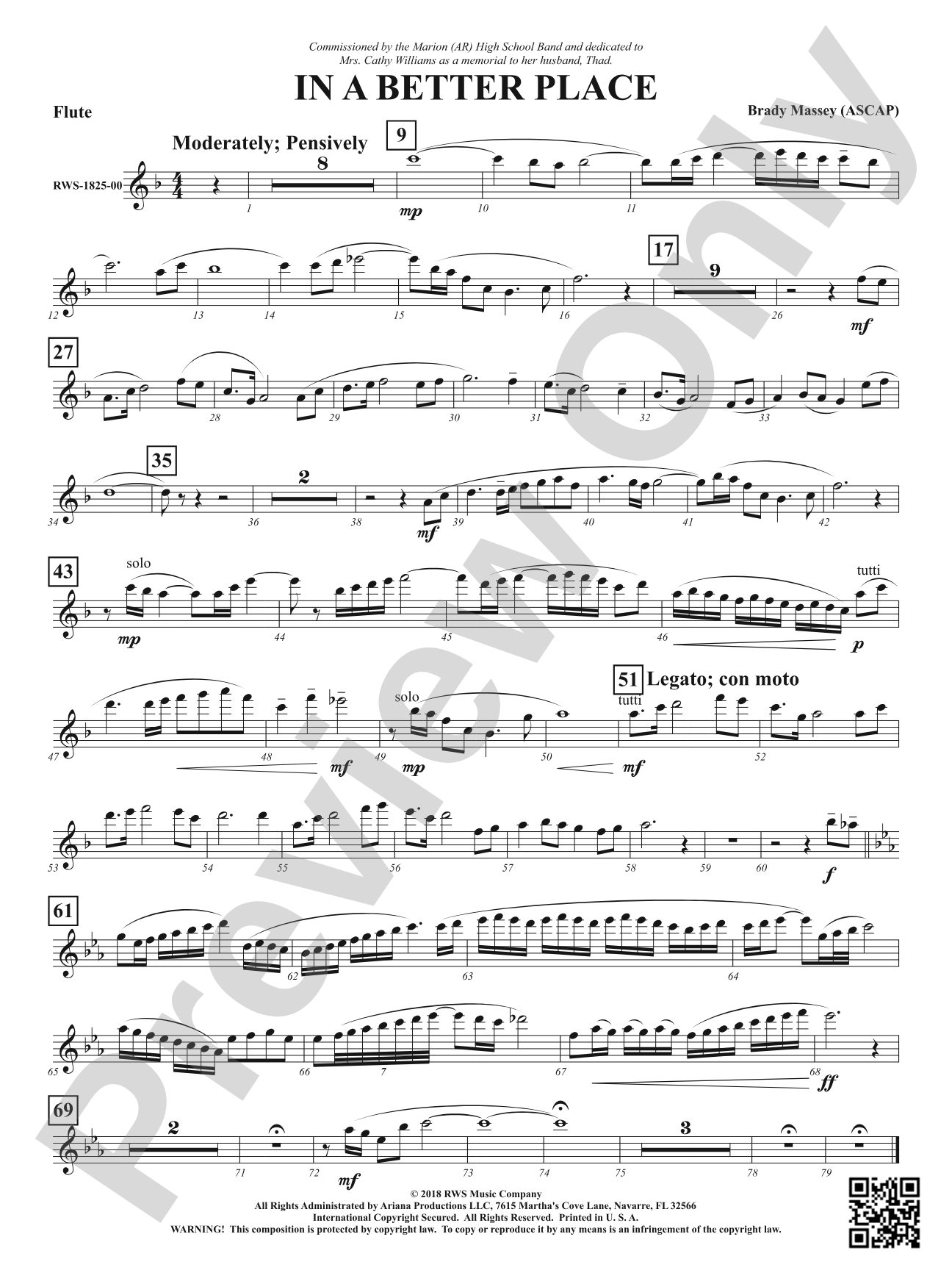In A Better Place: 1st Flute