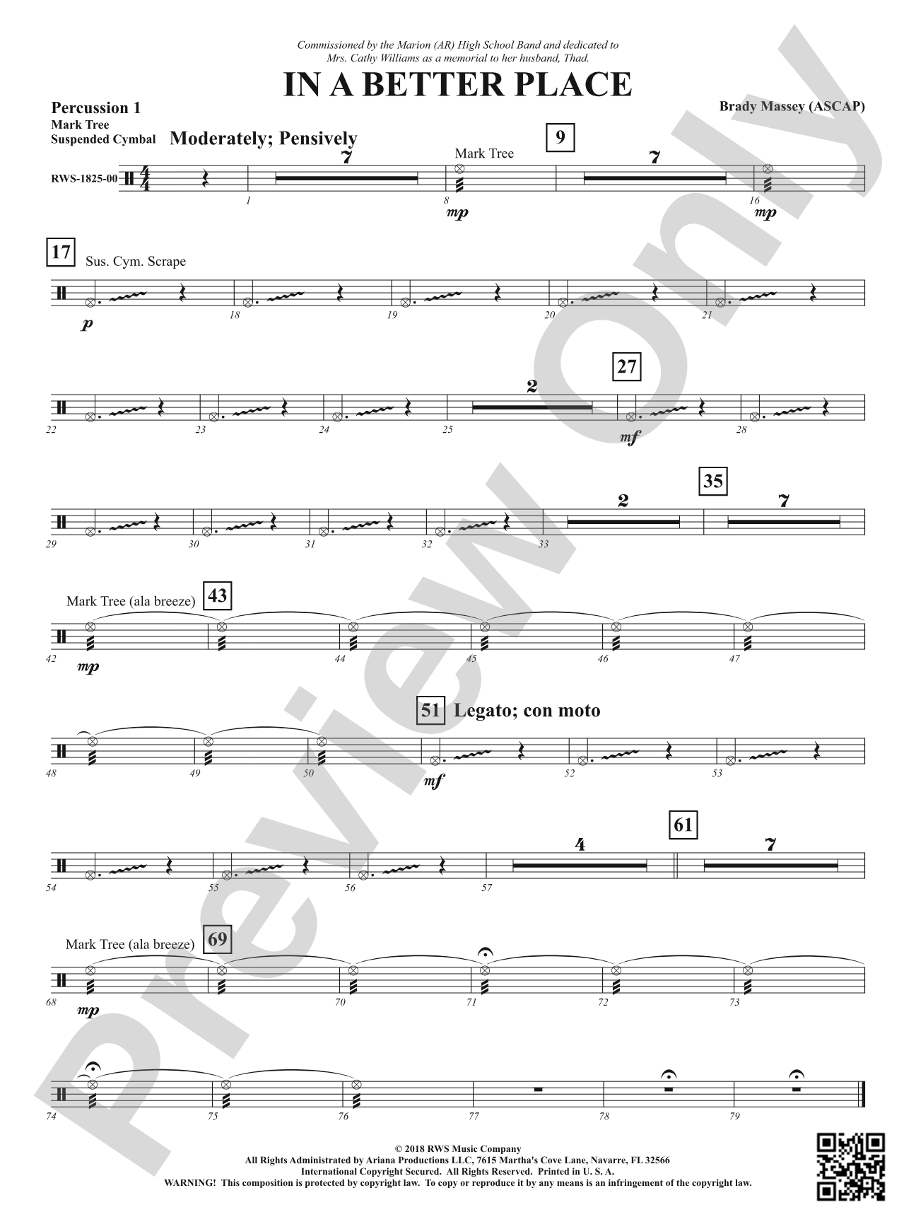 In A Better Place: 1st Percussion