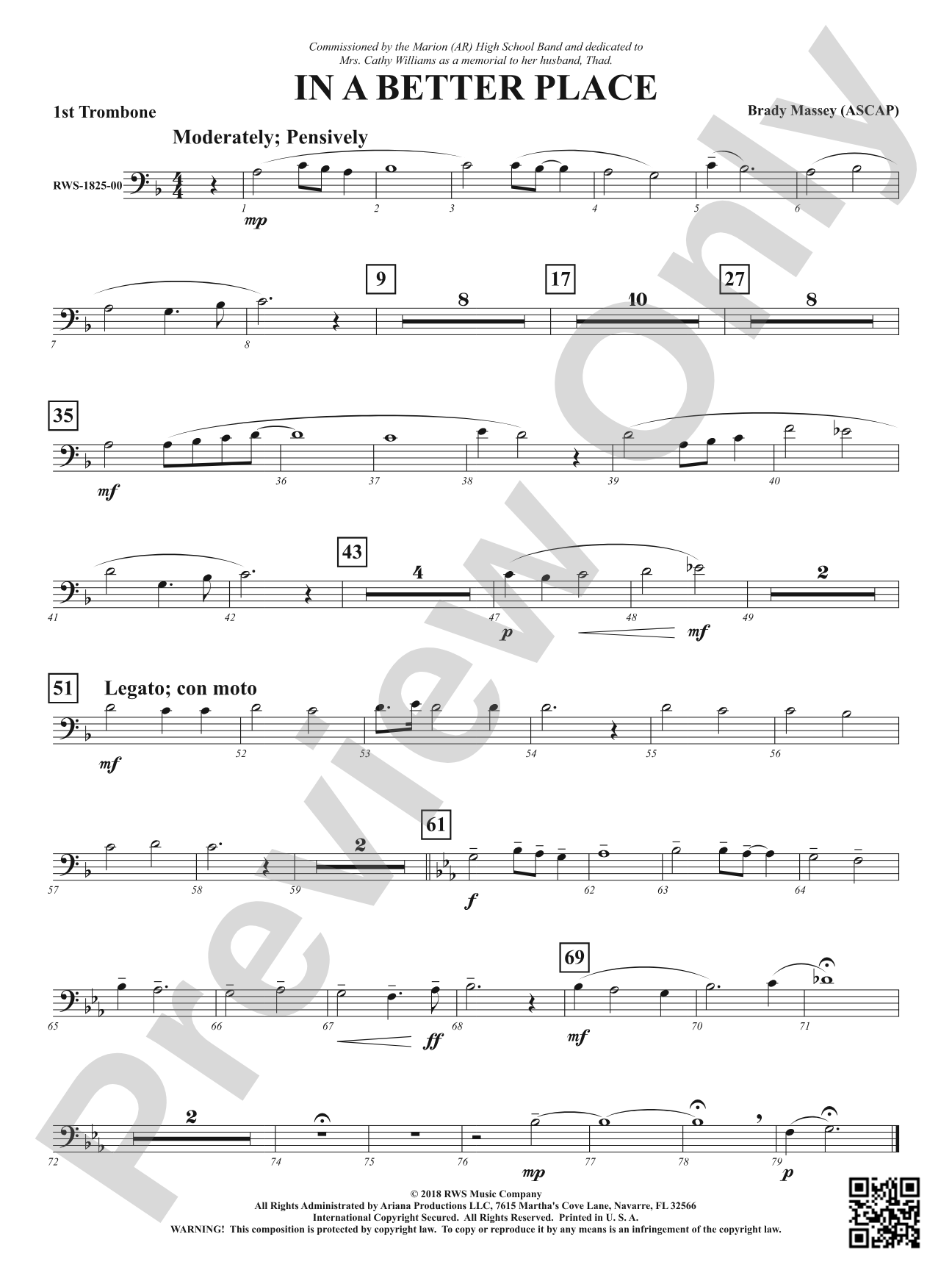 In A Better Place: 1st Trombone