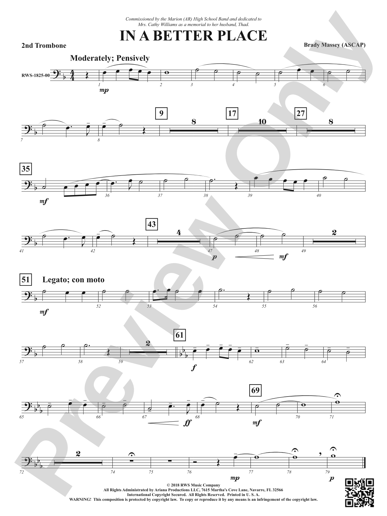 In A Better Place: 2nd Trombone