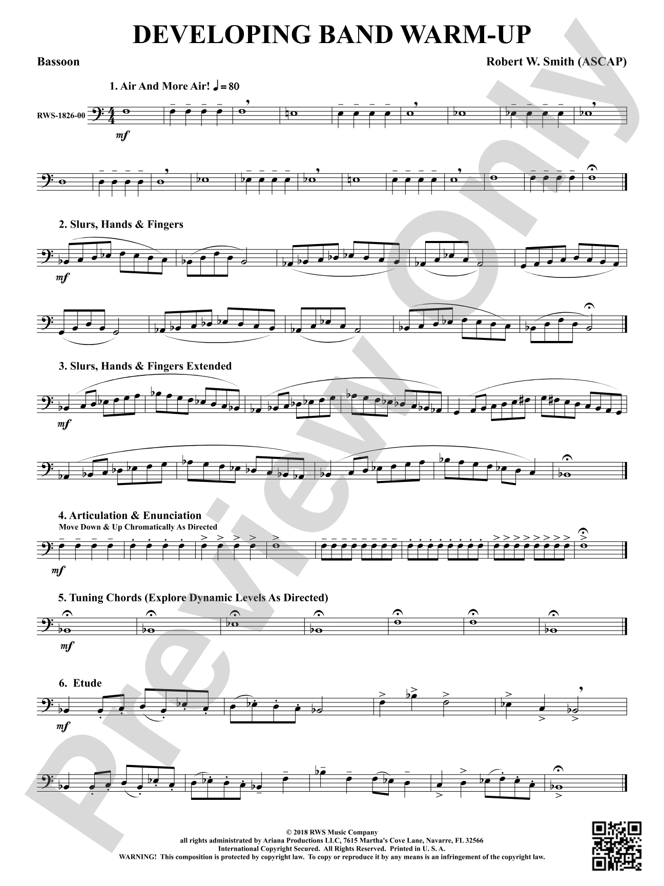 Developing Band Warm-Up: Bassoon