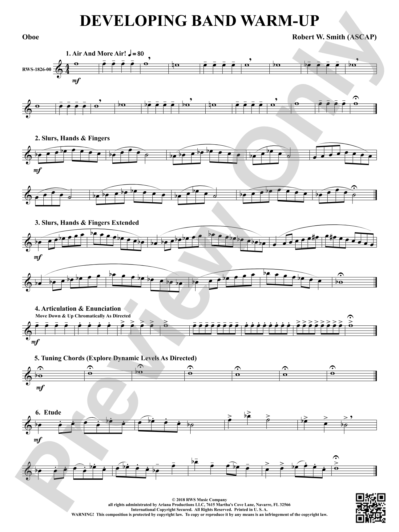 Developing Band Warm-Up: Oboe