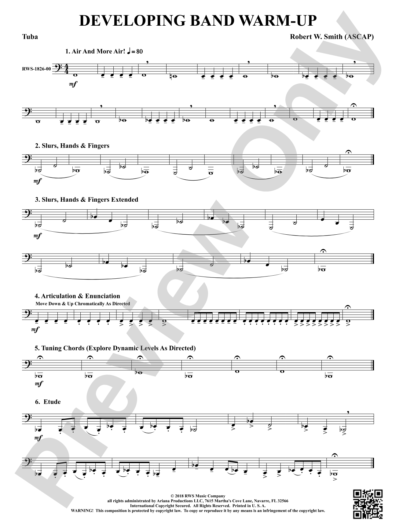 Developing Band Warm-Up: Tuba