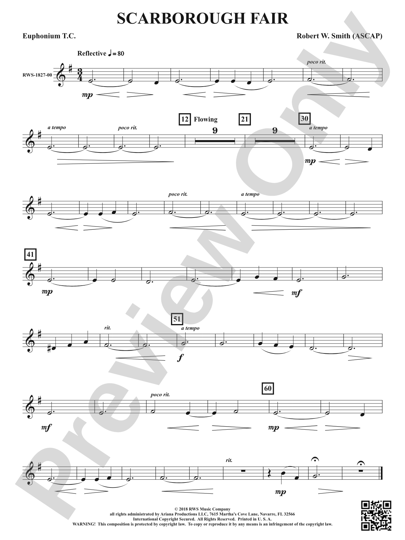 Scarborough Fair: Baritone T.C.