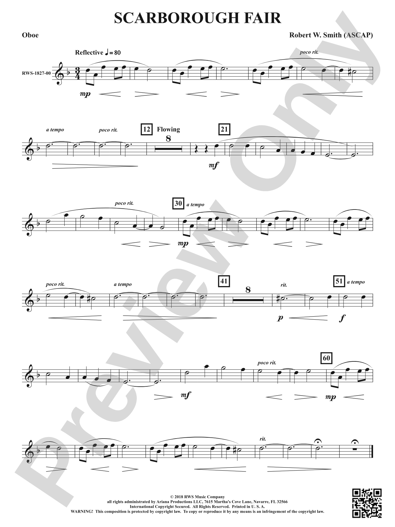Scarborough Fair: Oboe