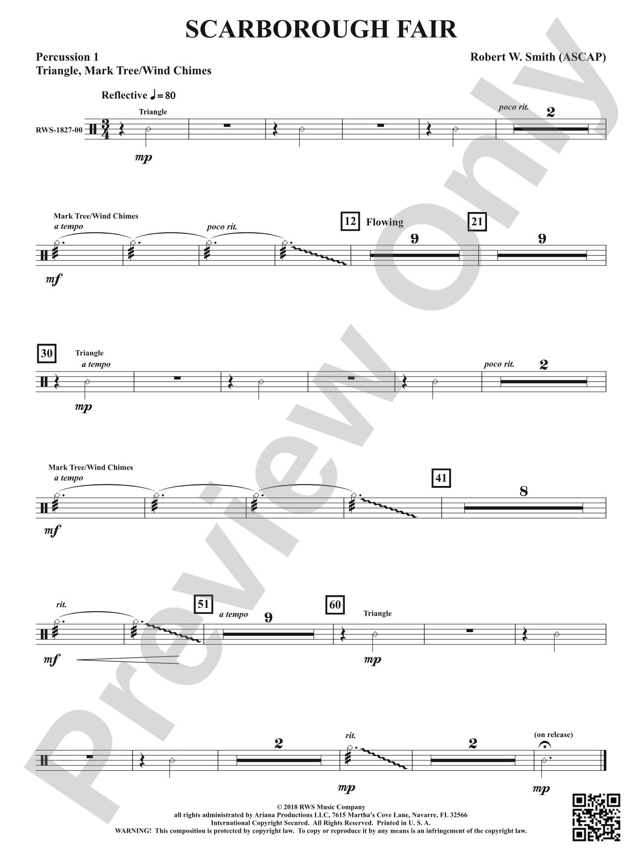 Scarborough Fair: 1st Percussion