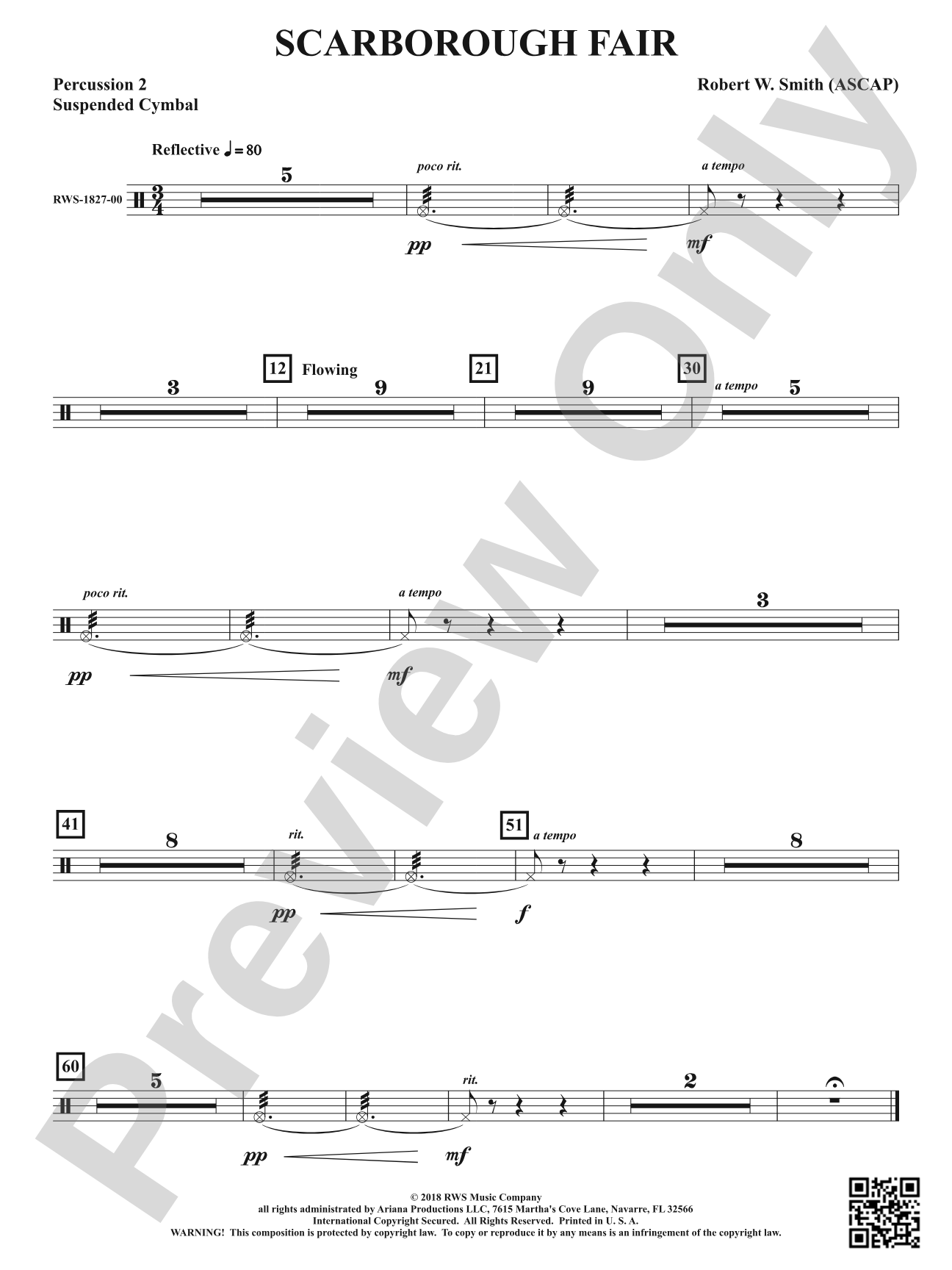 Scarborough Fair: 2nd Percussion