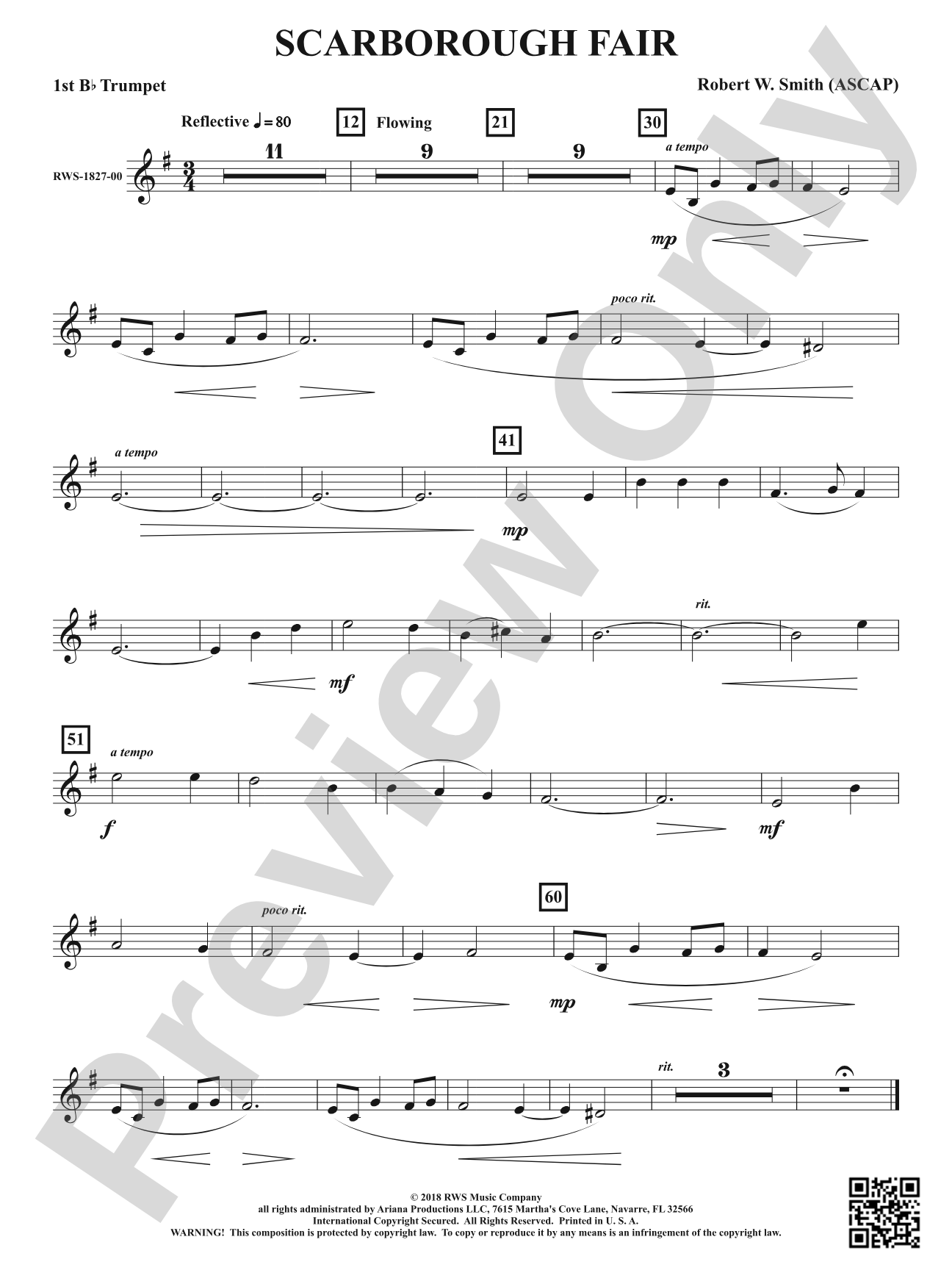 Scarborough Fair: 1st B-flat Trumpet