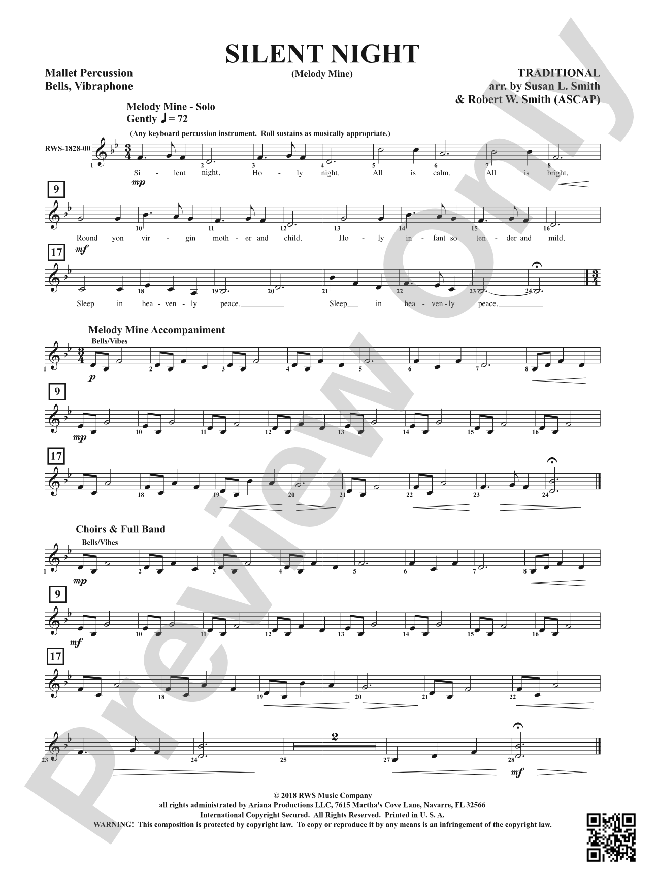 Silent Night - Melody Mine: 1st Mallet Percussion