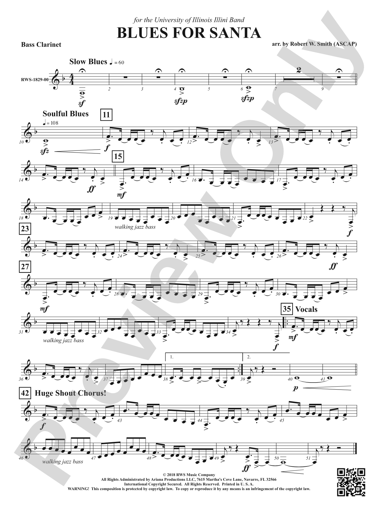 Blues for Santa: B-flat Bass Clarinet