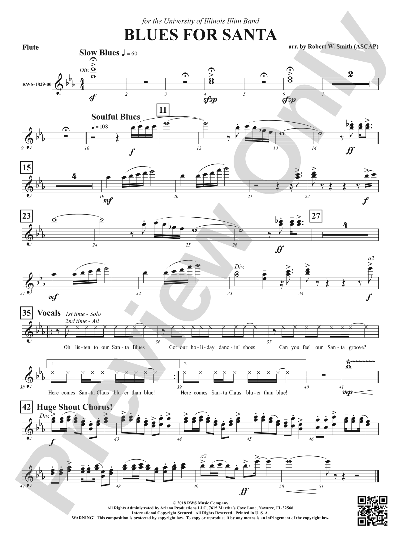 Blues for Santa: 1st Flute