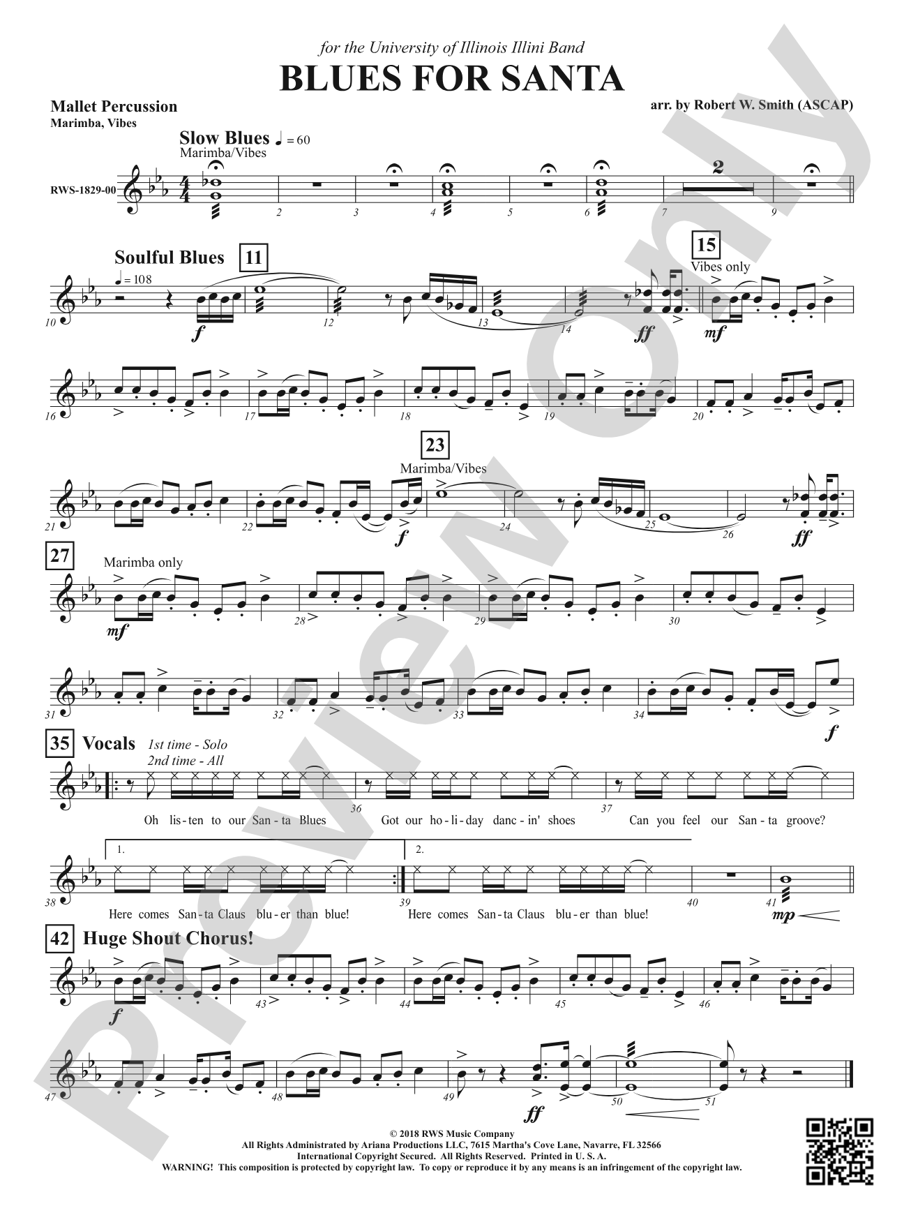 Blues for Santa: 1st Mallet Percussion