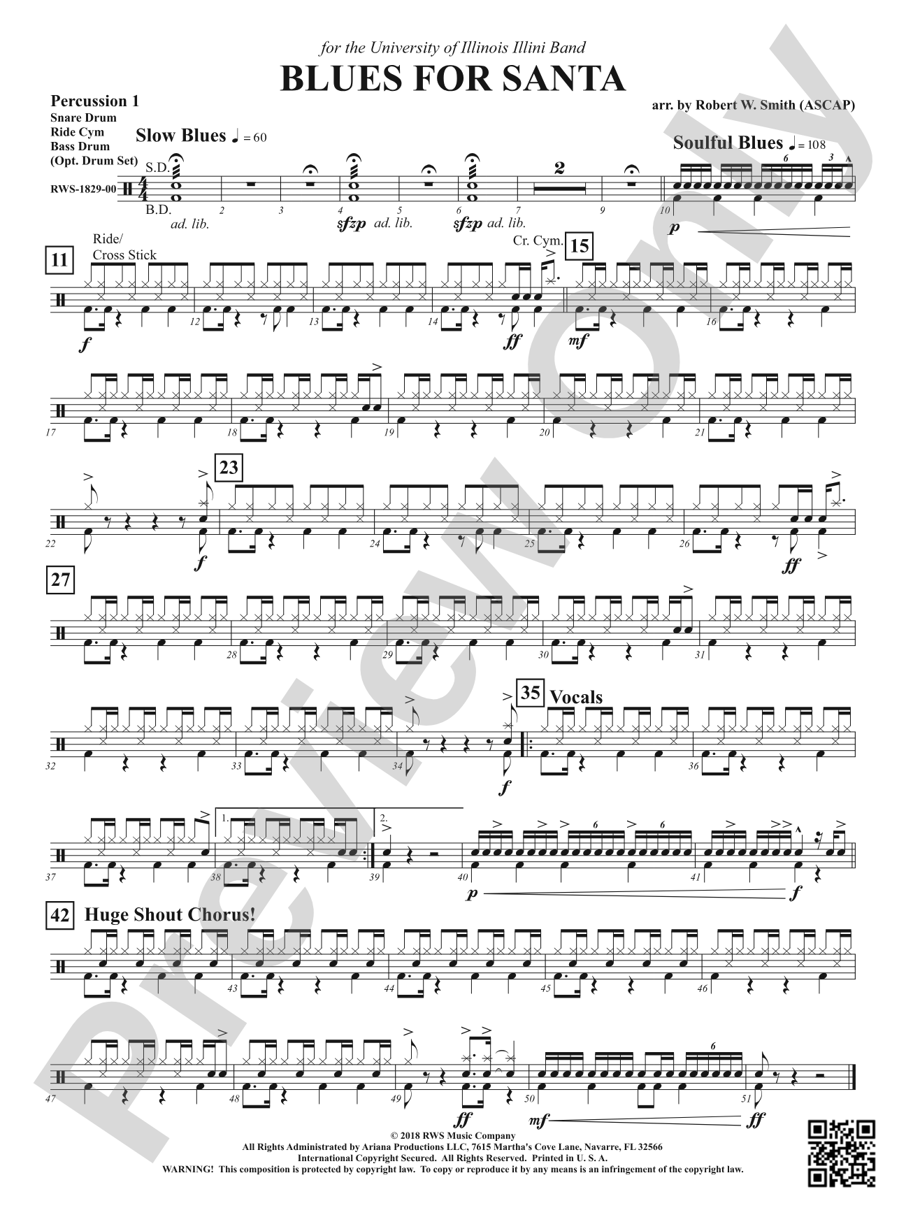 Blues for Santa: 1st Percussion