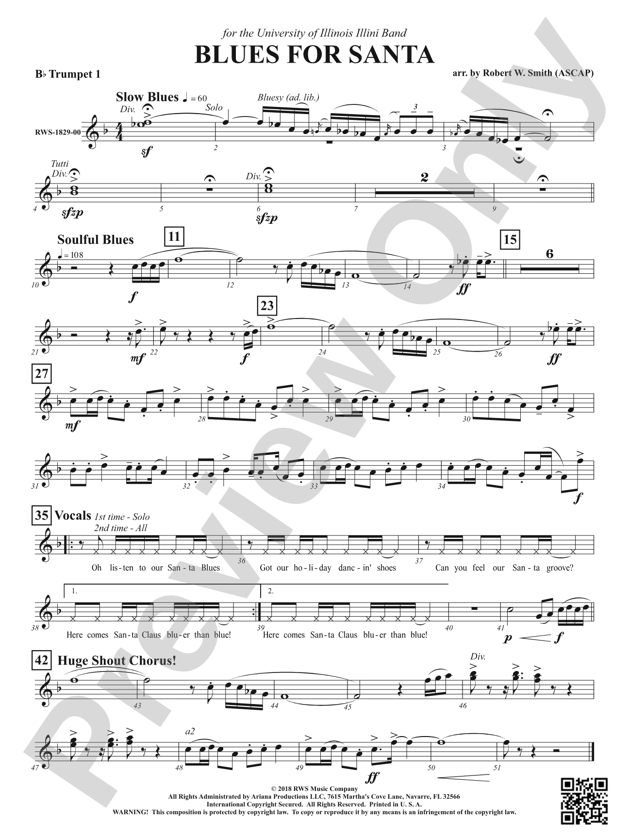Blues for Santa: 1st B-flat Trumpet