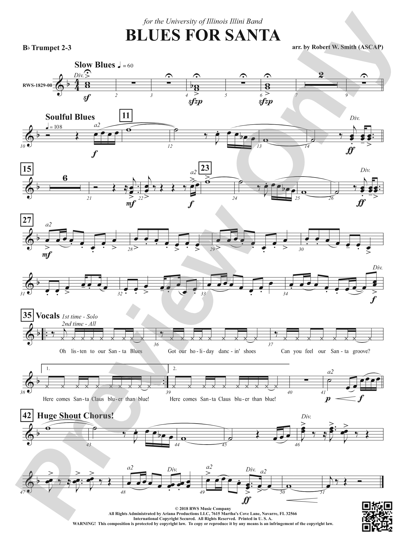Blues for Santa: 2nd & 3rd Trumpet