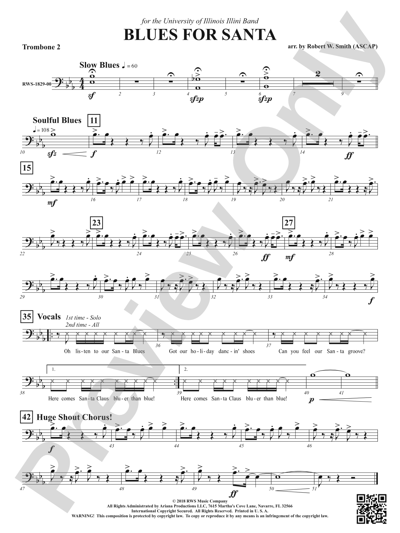 Blues for Santa: 2nd Trombone