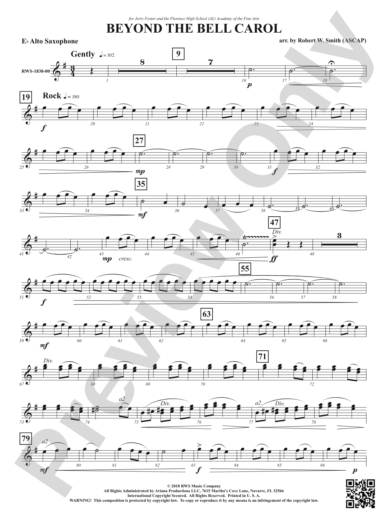 Beyond the Bell Carol: 1st E-flat Alto Saxophone