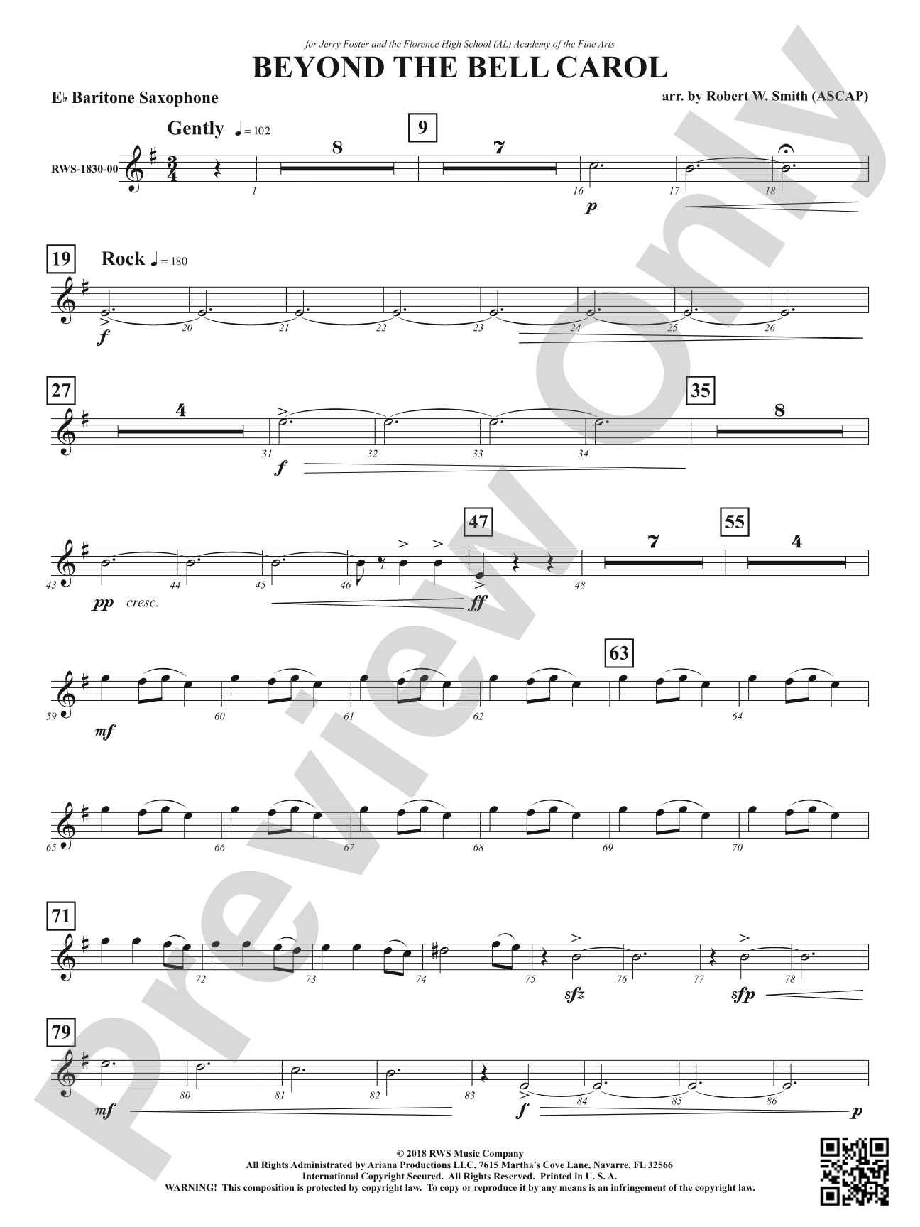 Beyond the Bell Carol: E-flat Baritone Saxophone