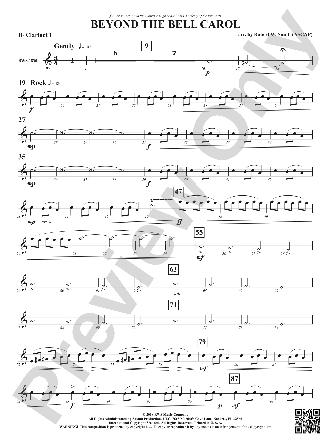 Beyond the Bell Carol: 1st B-flat Clarinet
