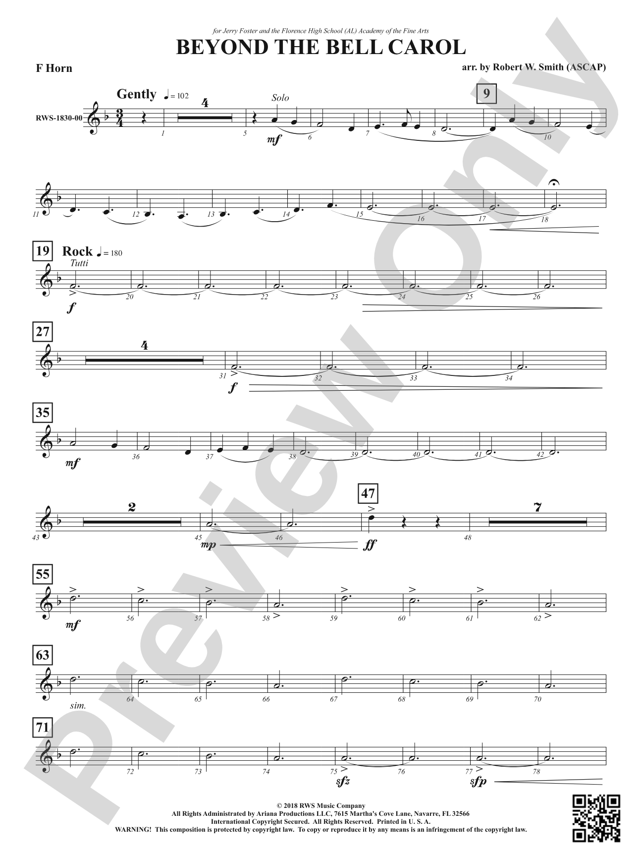 Beyond the Bell Carol: 1st F Horn