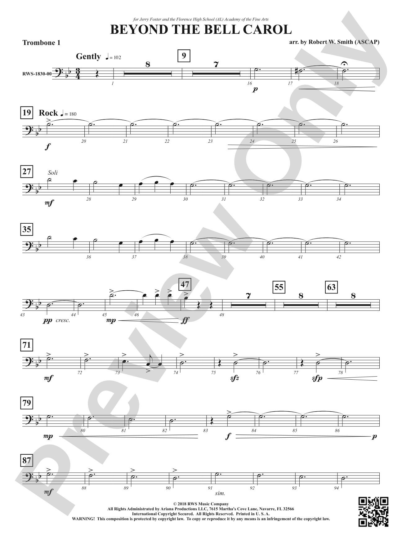 Beyond the Bell Carol: 1st Trombone