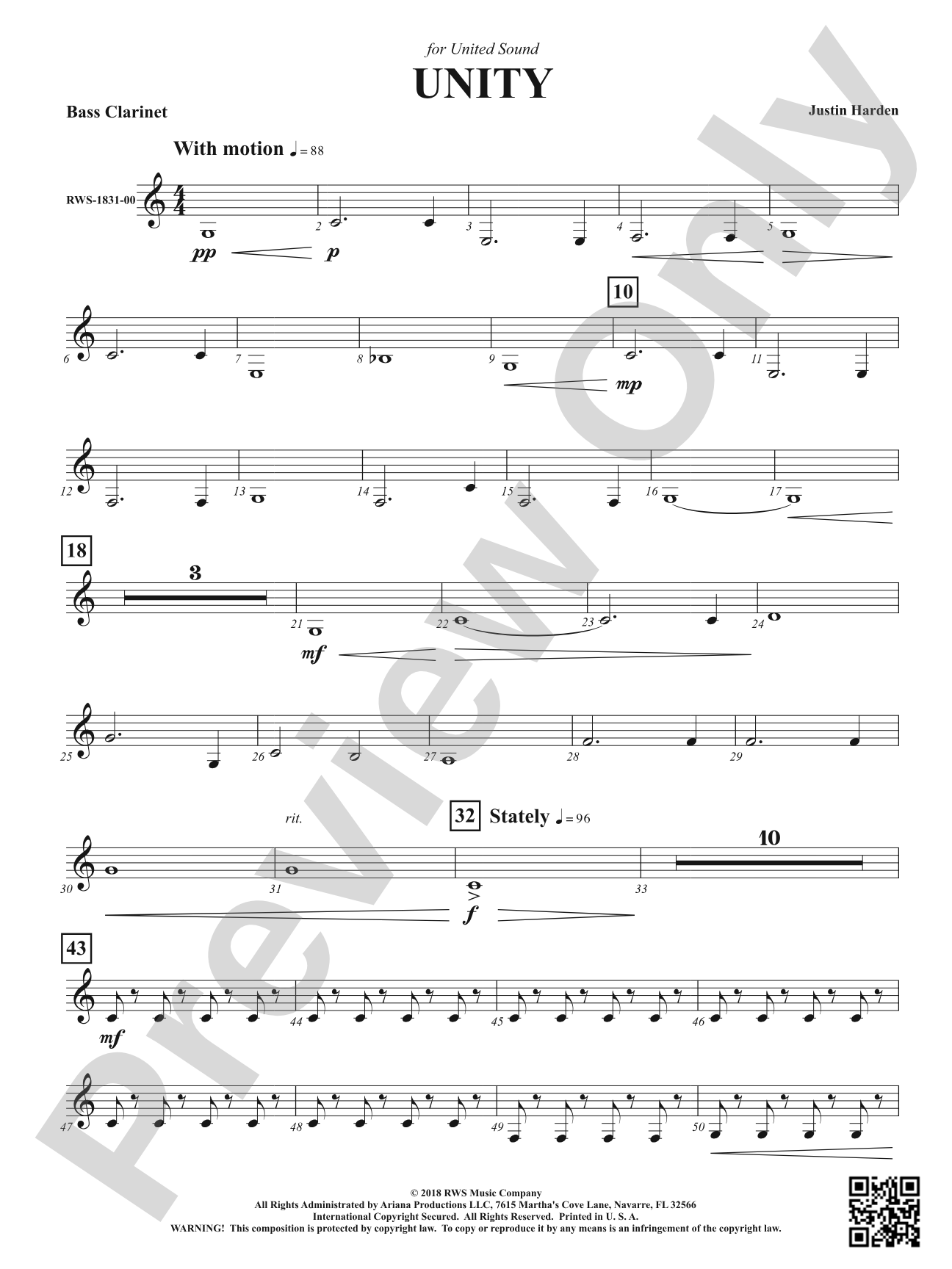 Unity: B-flat Bass Clarinet