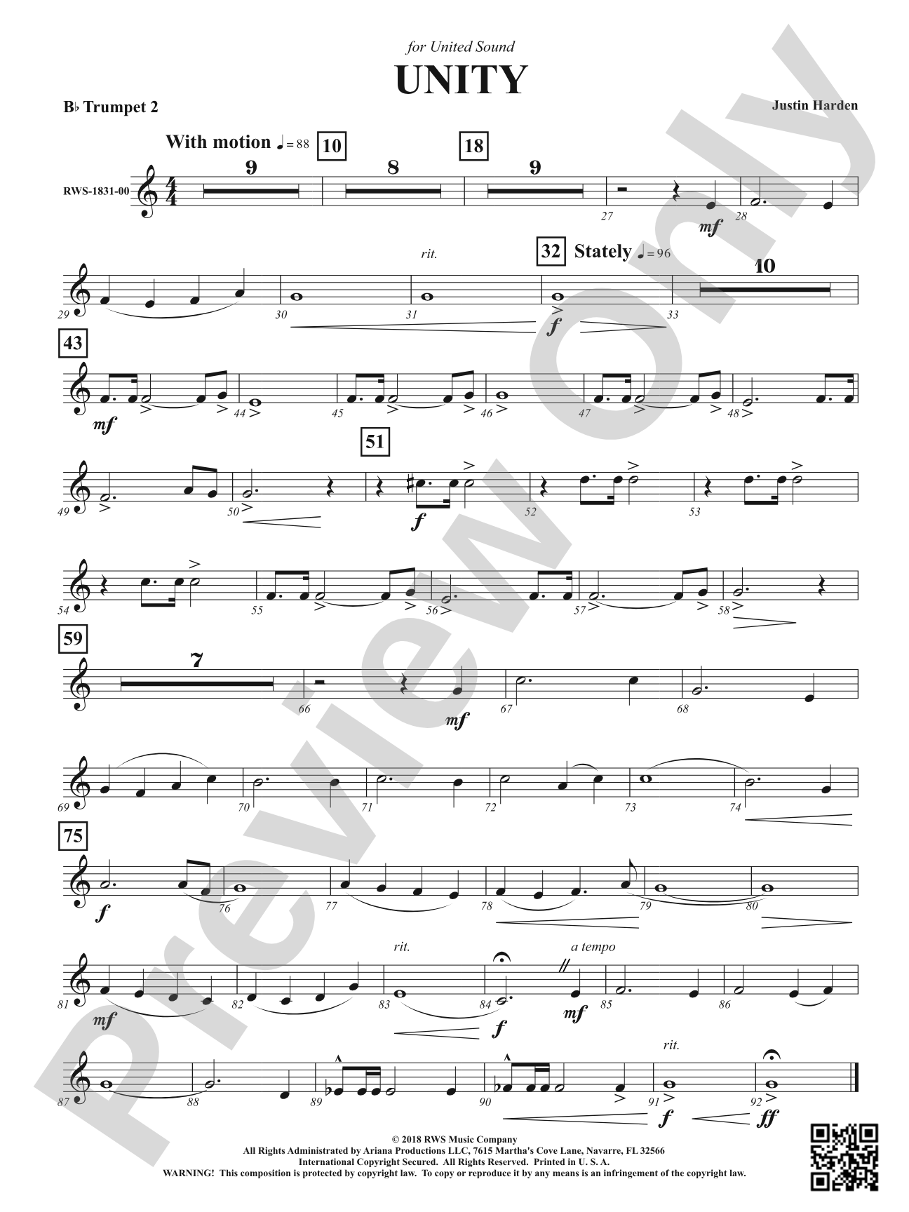 Unity: 2nd B-flat Trumpet
