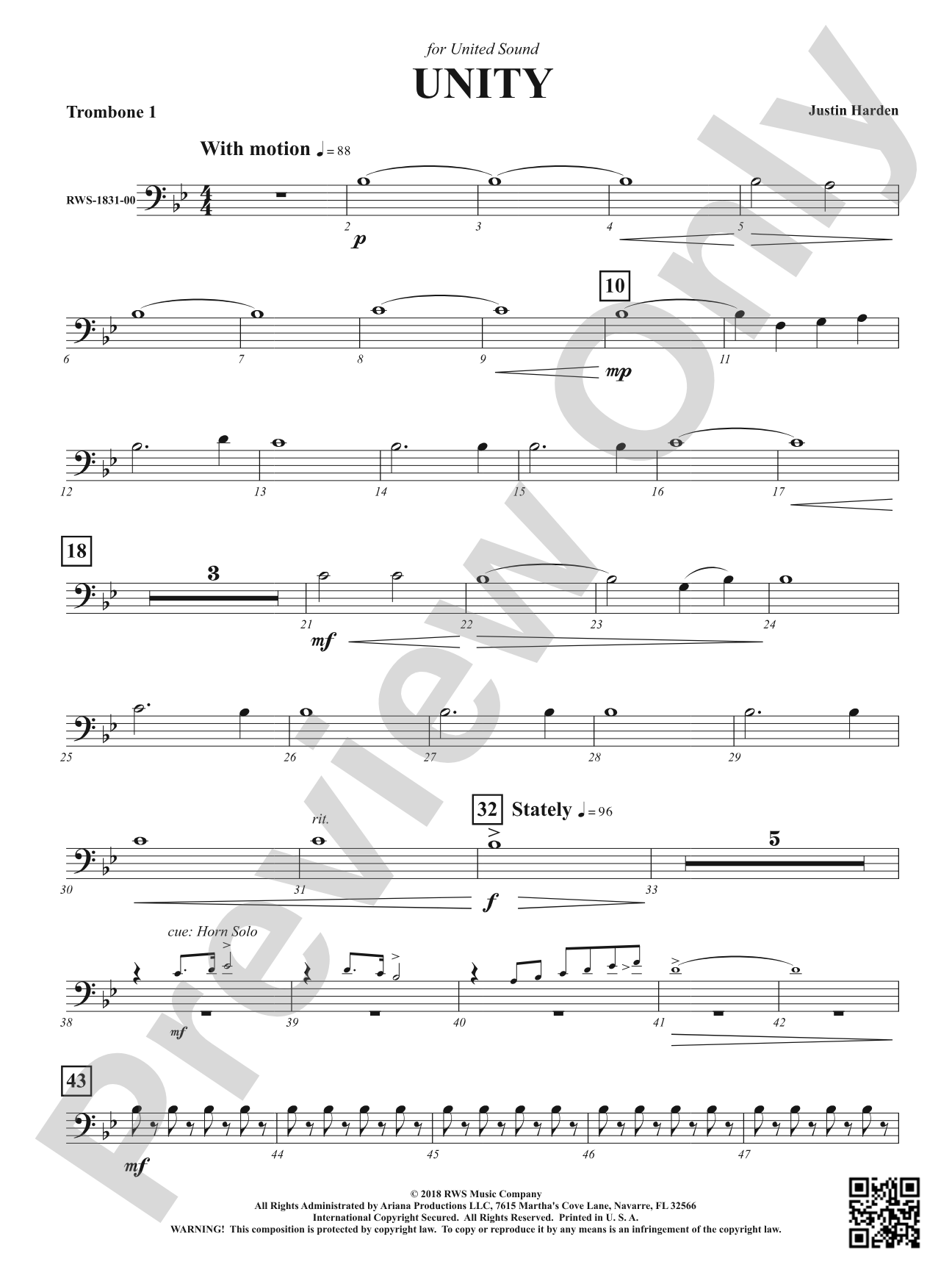 Unity: 1st Trombone