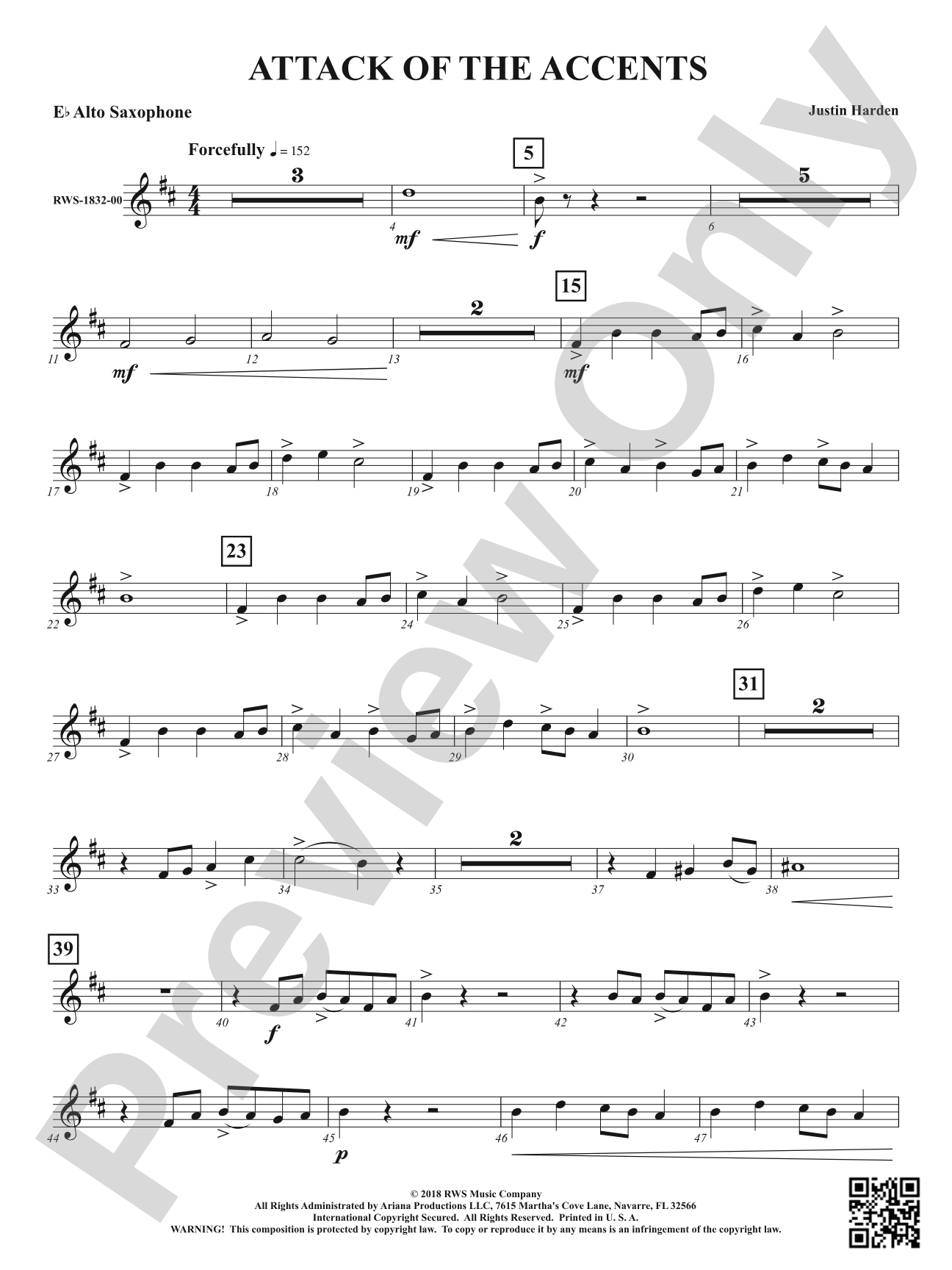 Attack of the Accents: 1st E-flat Alto Saxophone