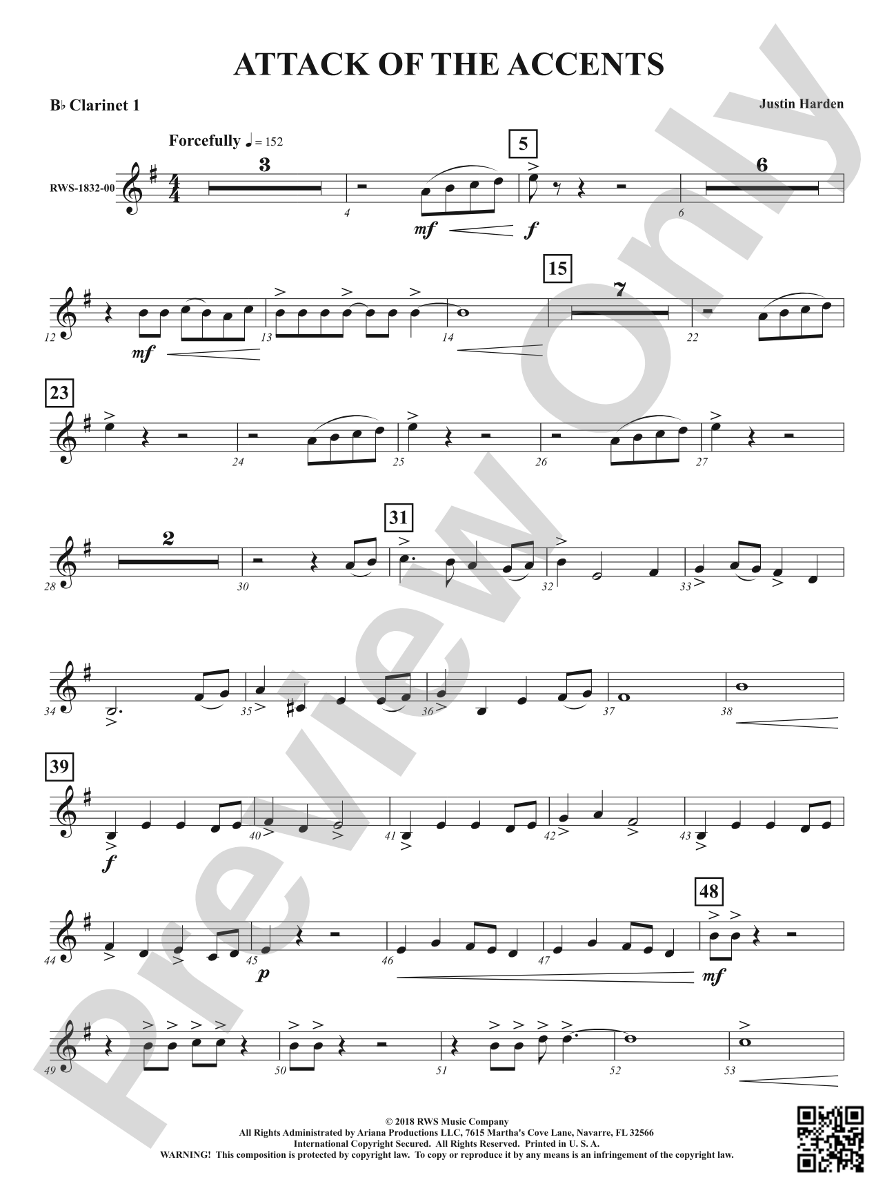 Attack of the Accents: 1st B-flat Clarinet