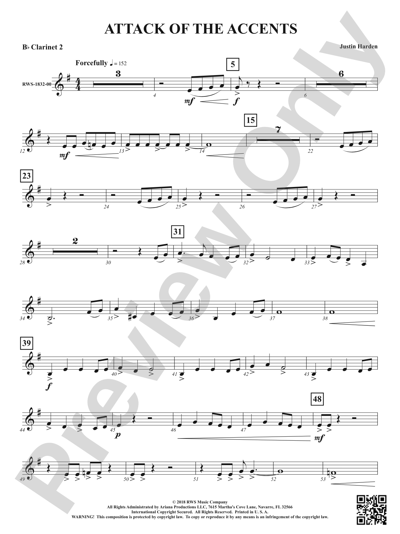 Attack of the Accents: 2nd B-flat Clarinet