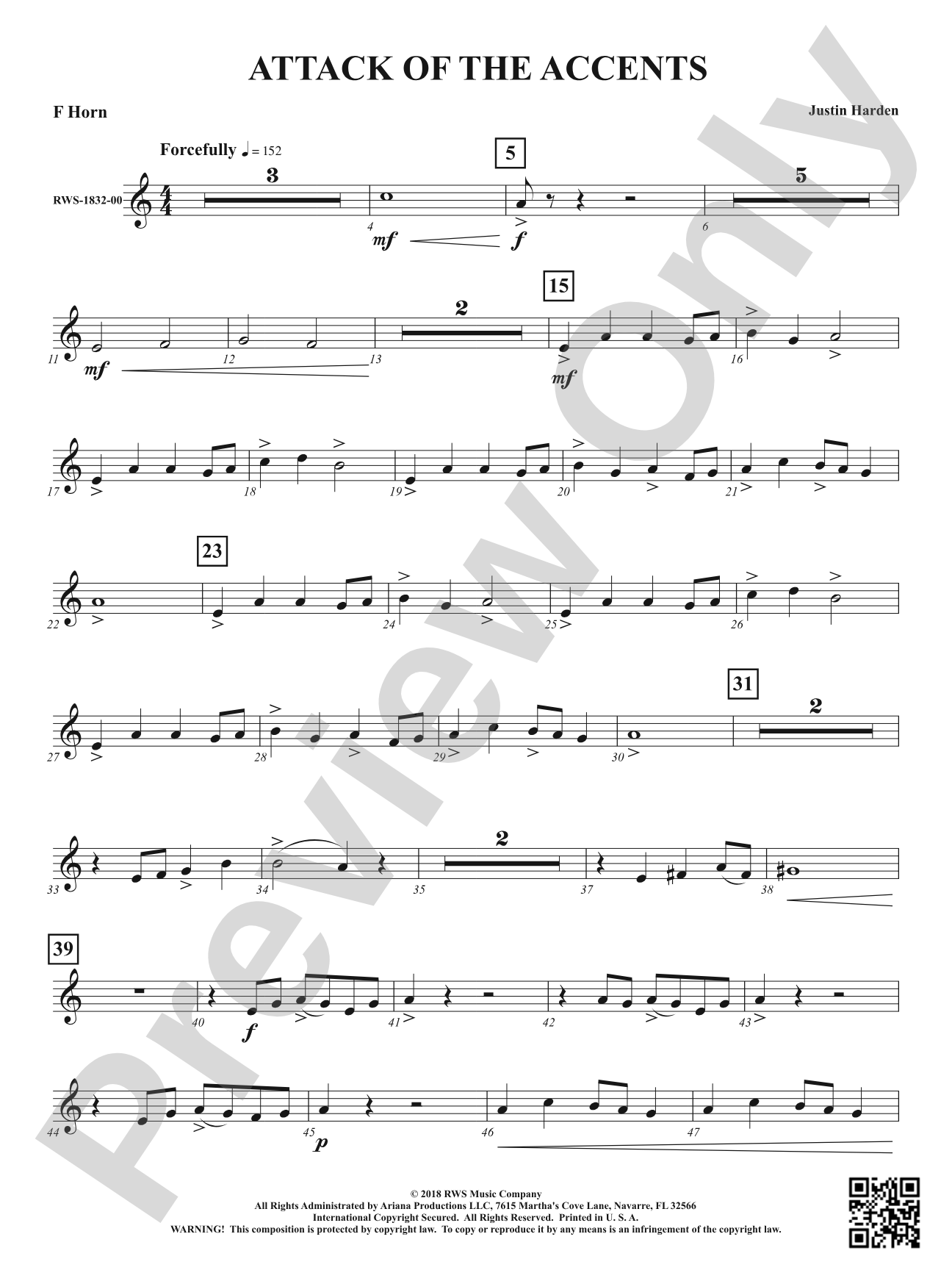 Attack of the Accents: 1st F Horn