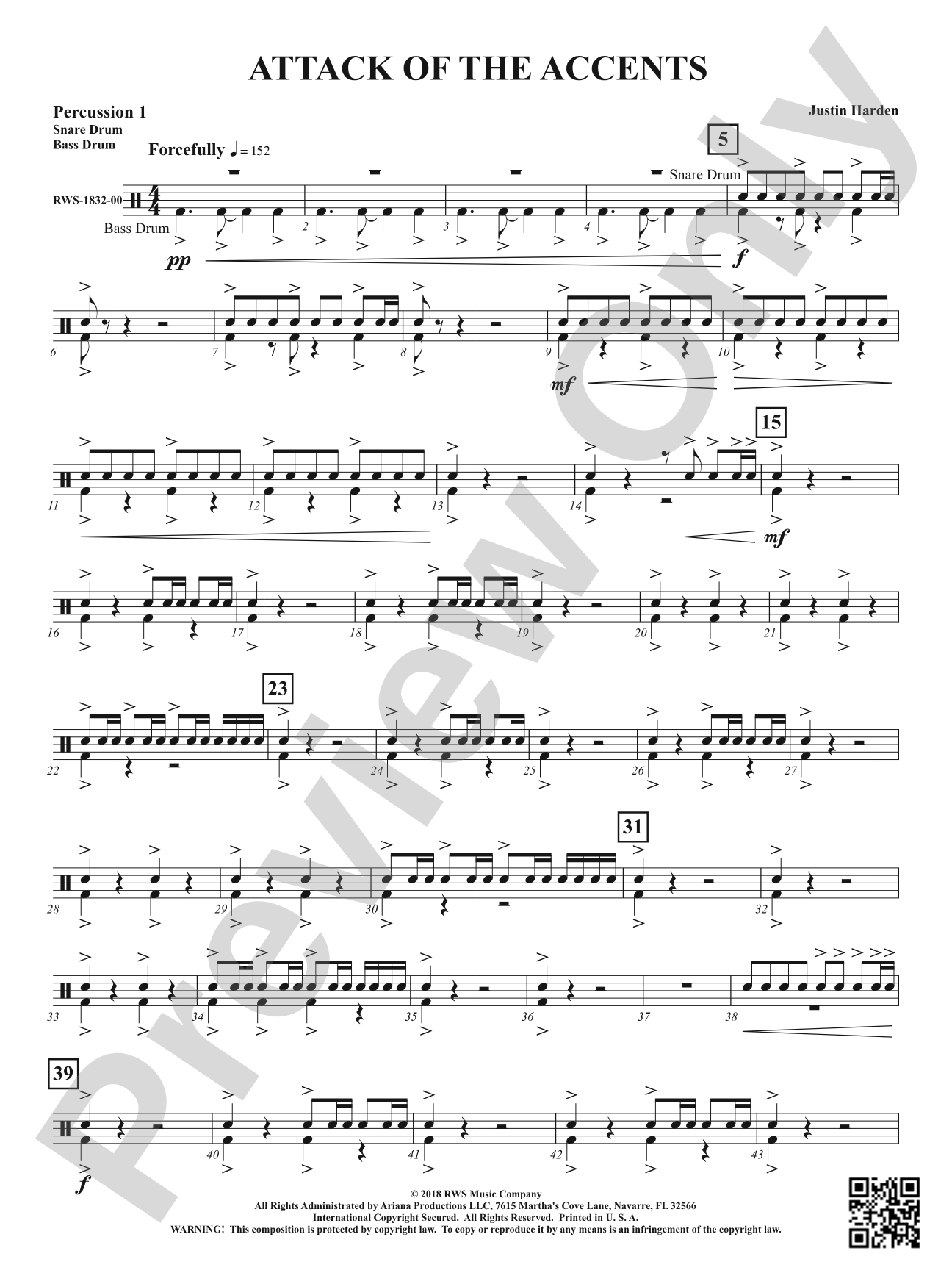 Attack of the Accents: 1st Percussion