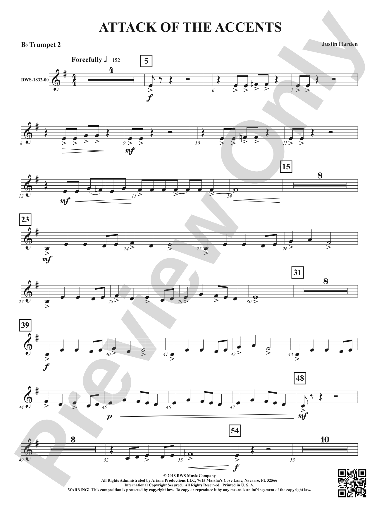 Attack of the Accents: 2nd B-flat Trumpet