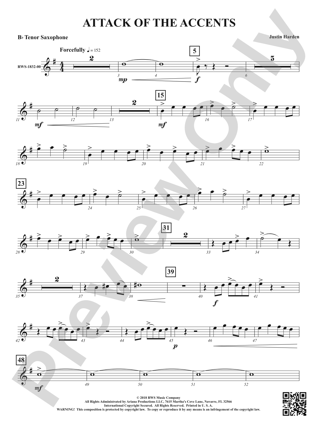 Attack of the Accents: B-flat Tenor Saxophone