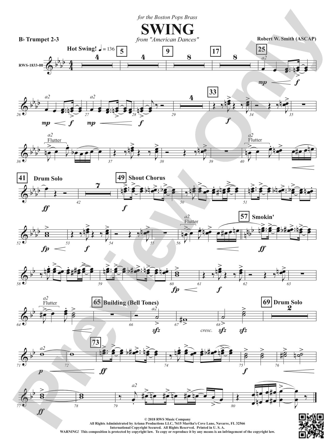 Swing - From <i>American Dances</i>: 2nd & 3rd Trumpet