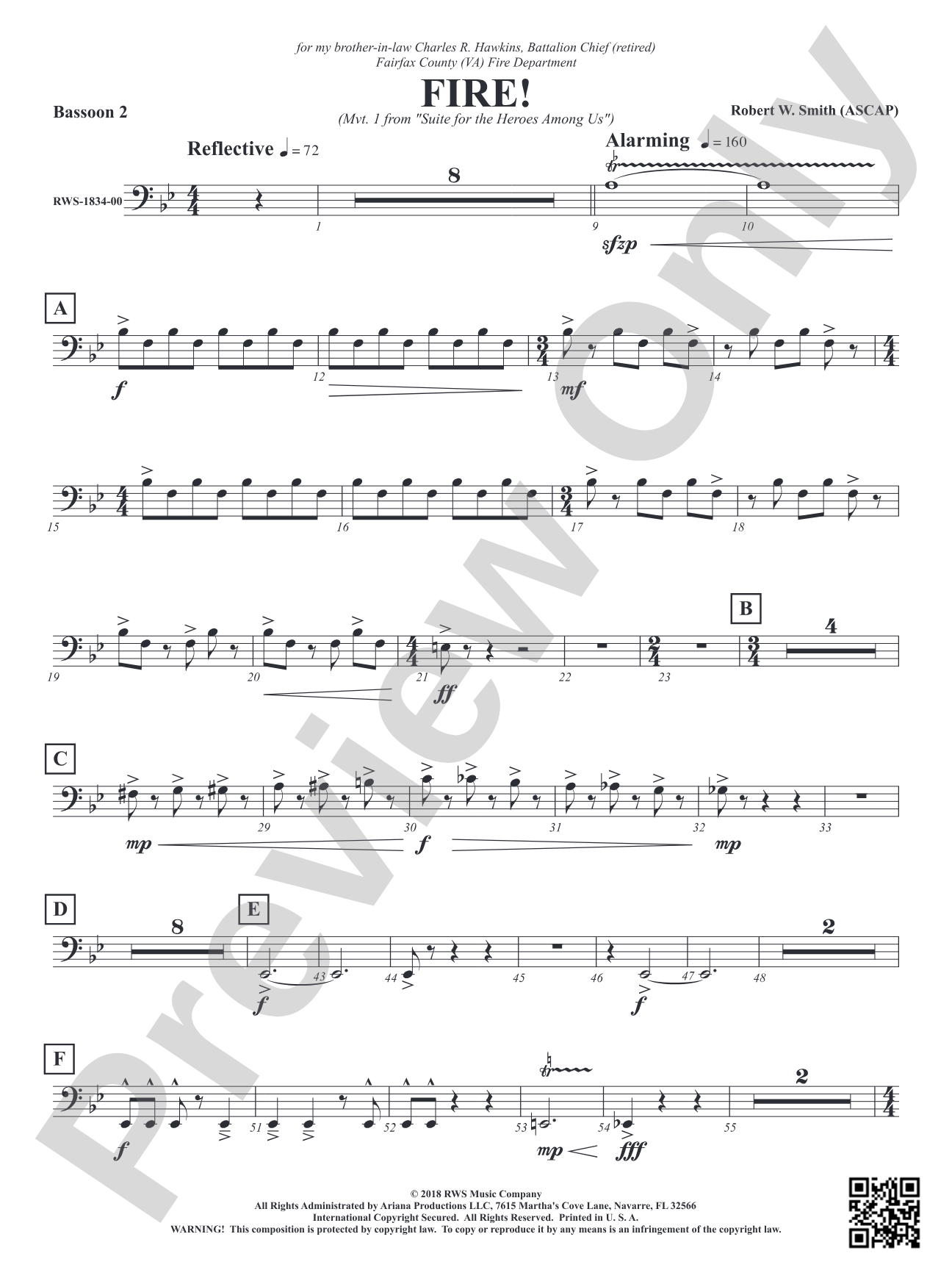 Fire! - Mvt. 1 from <i>Suite for the Heroes Among Us</i>: 2nd Bassoon