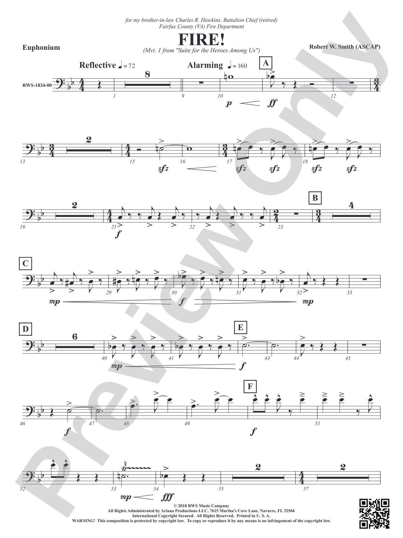 Fire! - Mvt. 1 from <i>Suite for the Heroes Among Us</i>: Baritone B.C.