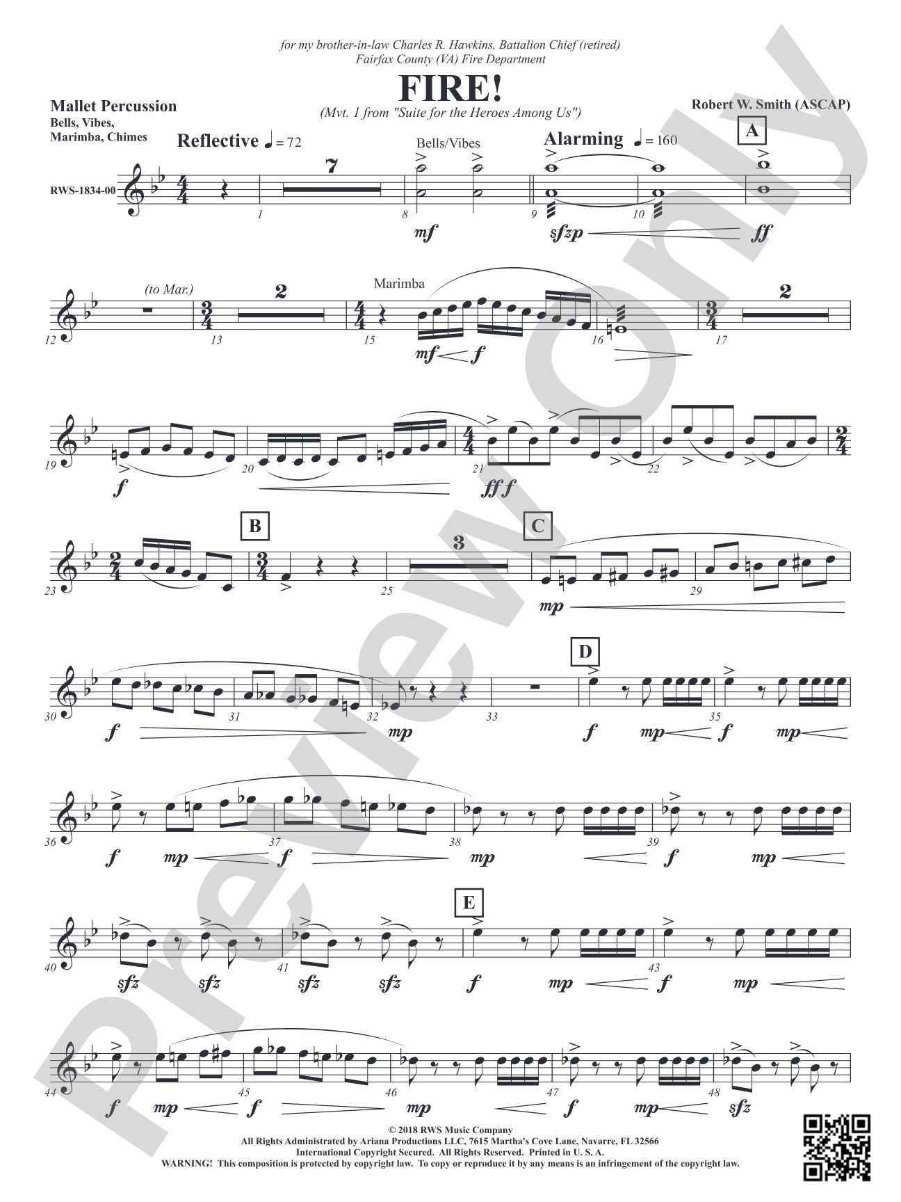 Fire! - Mvt. 1 from <i>Suite for the Heroes Among Us</i>: Mallets