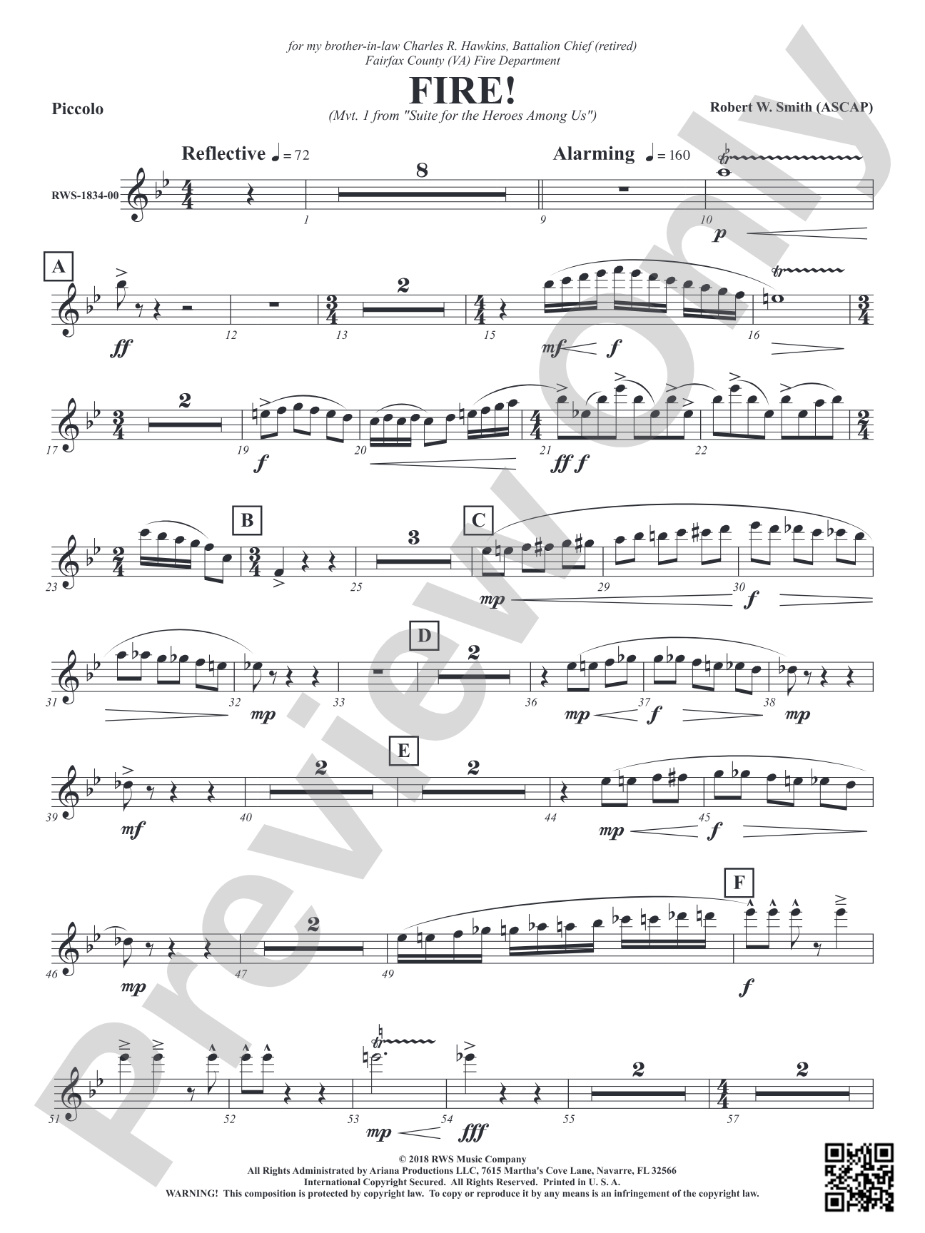 Fire! - Mvt. 1 from <i>Suite for the Heroes Among Us</i>: Piccolo